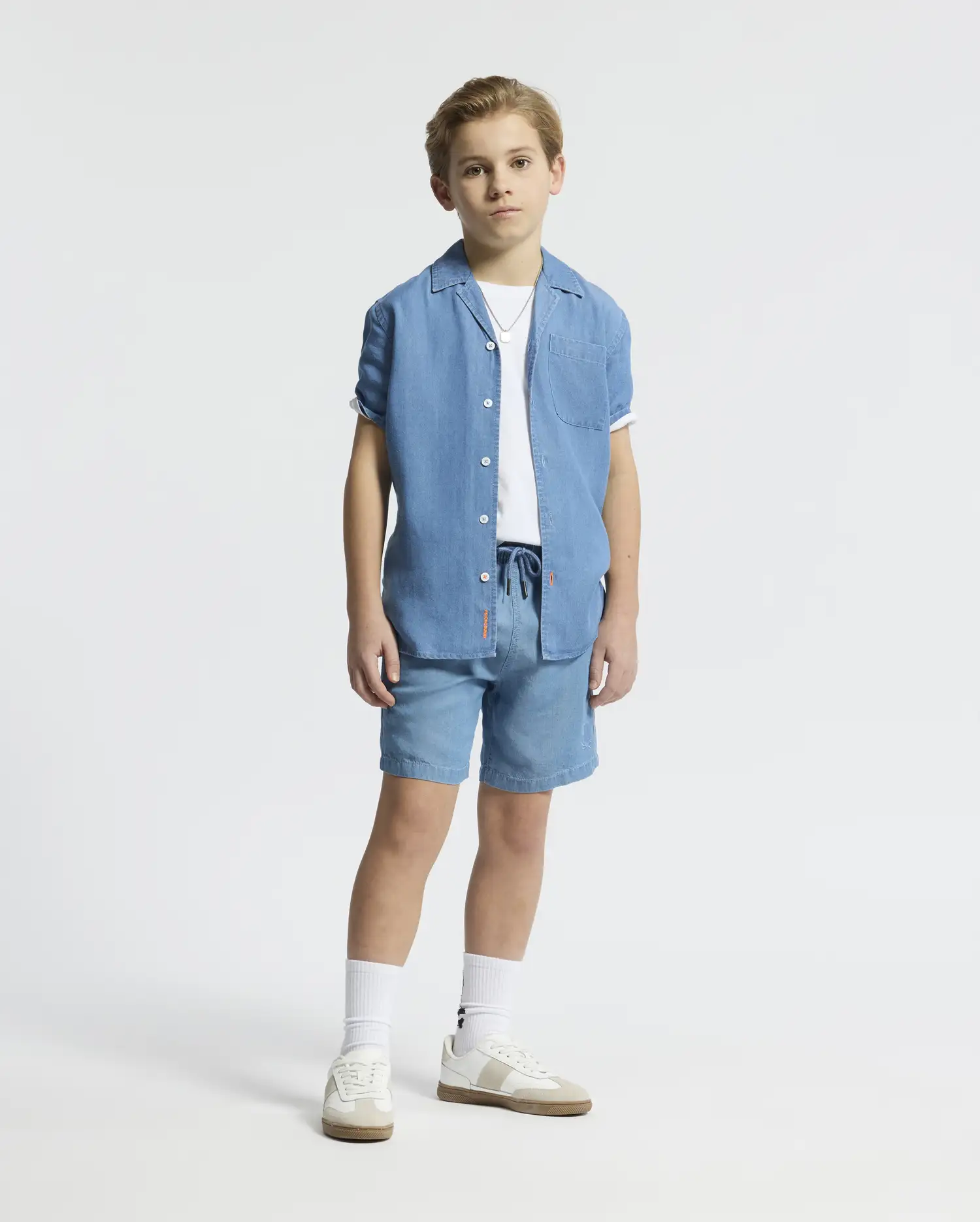 KIDS KERVIN LIGHTWEIGHT DENIM WOVEN SHIRT - B0Q467F200 - Image 13
