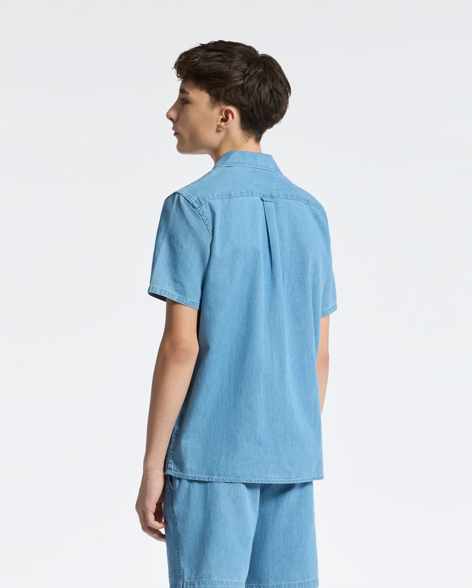 KIDS KERVIN LIGHTWEIGHT DENIM WOVEN SHIRT - B0Q467F200 - Image 4