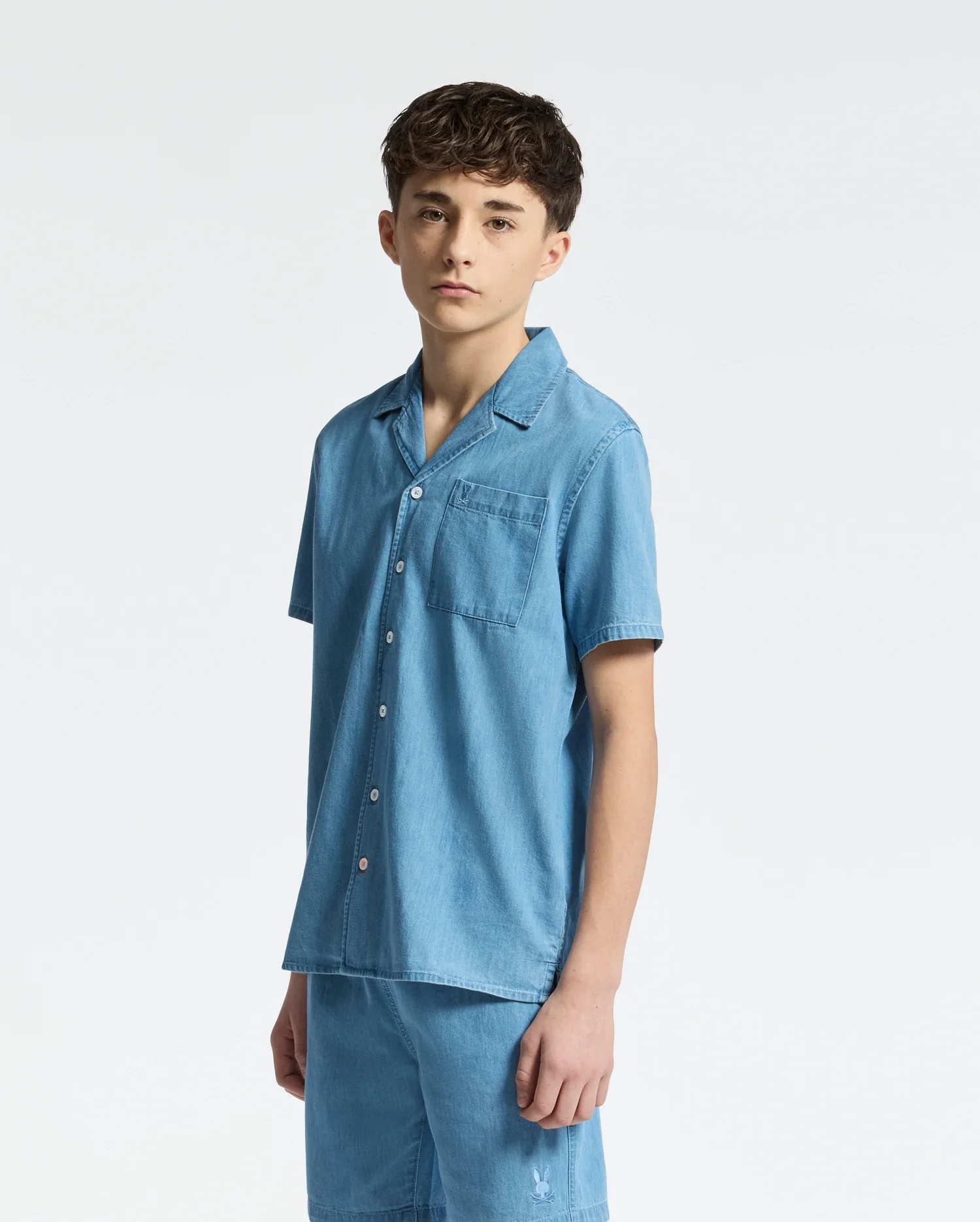KIDS KERVIN LIGHTWEIGHT DENIM WOVEN SHIRT - B0Q467F200 - Image 5