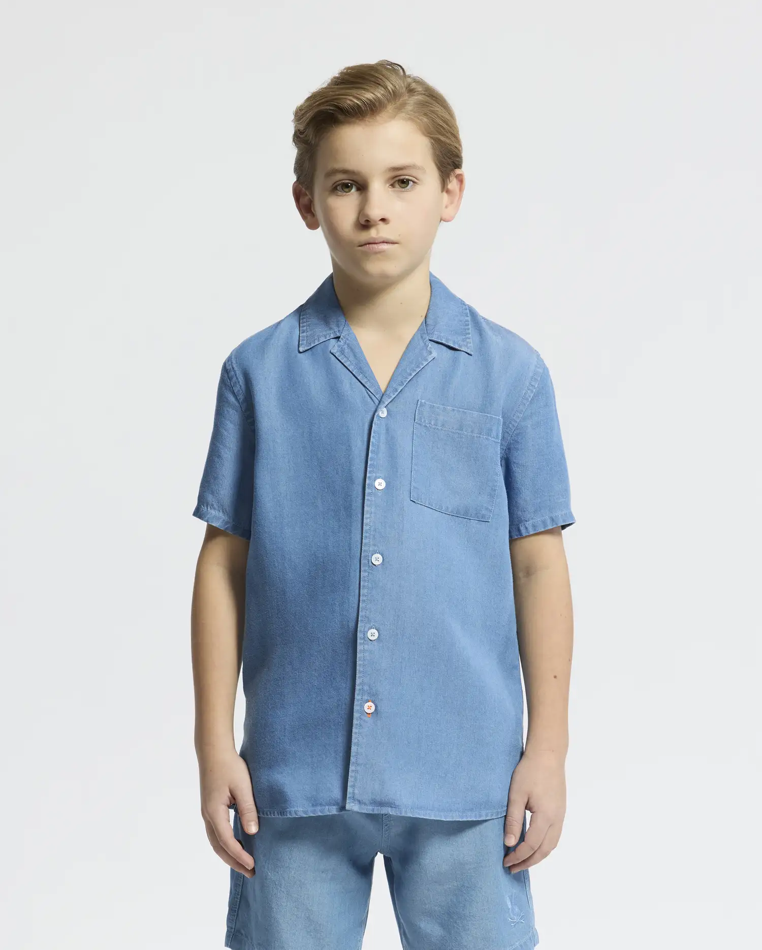 KIDS KERVIN LIGHTWEIGHT DENIM WOVEN SHIRT - B0Q467F200 - Image 8