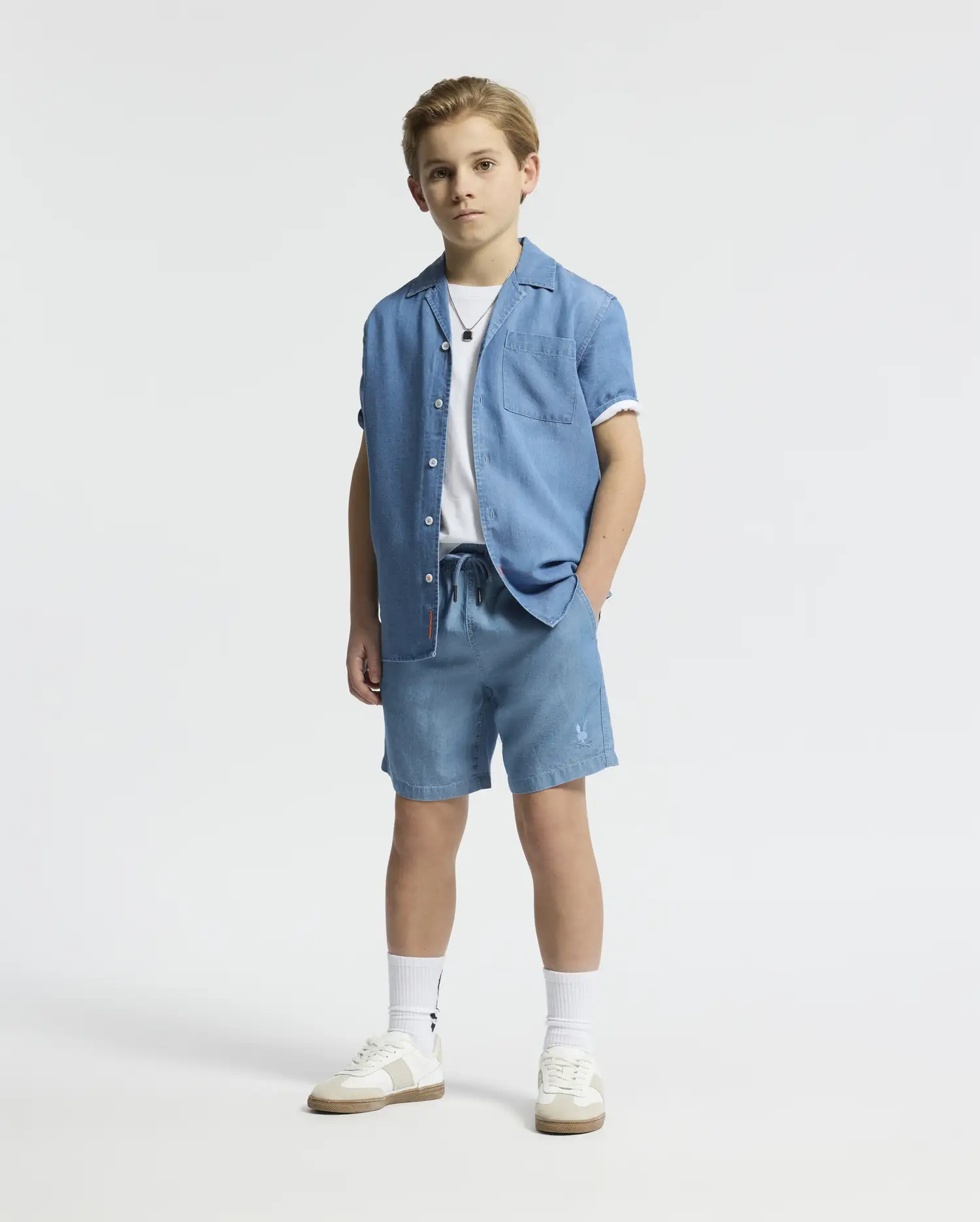 KIDS KERVIN LIGHTWEIGHT DENIM WOVEN SHORT - B0R633F200 - Image 14