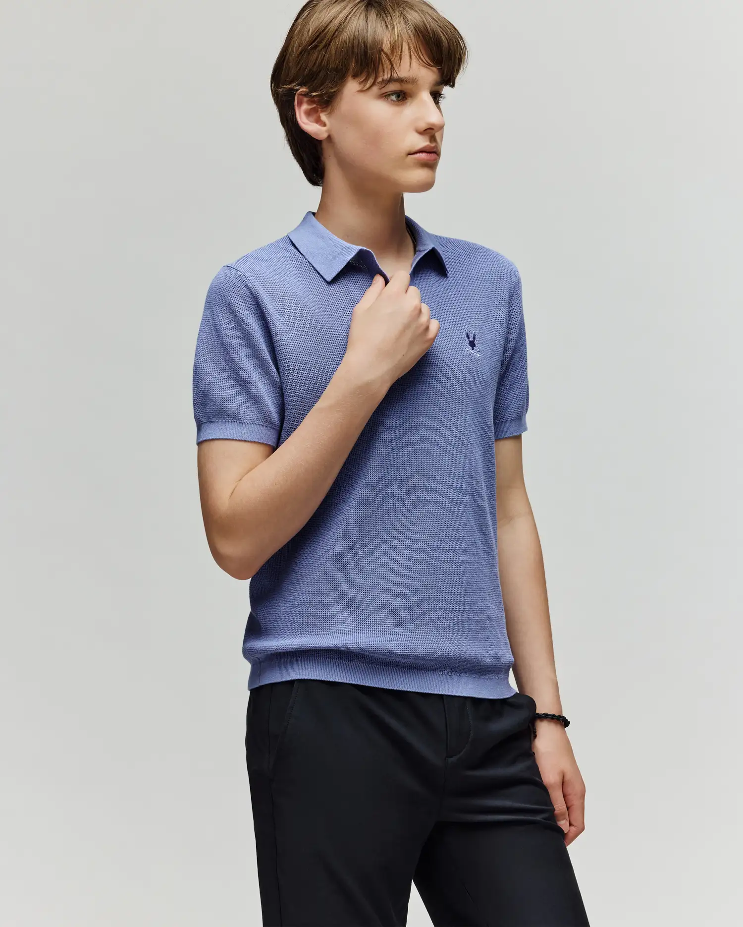 KIDS LEETON KNIT POLO SHIRT - B0E562F200 - Image 2
