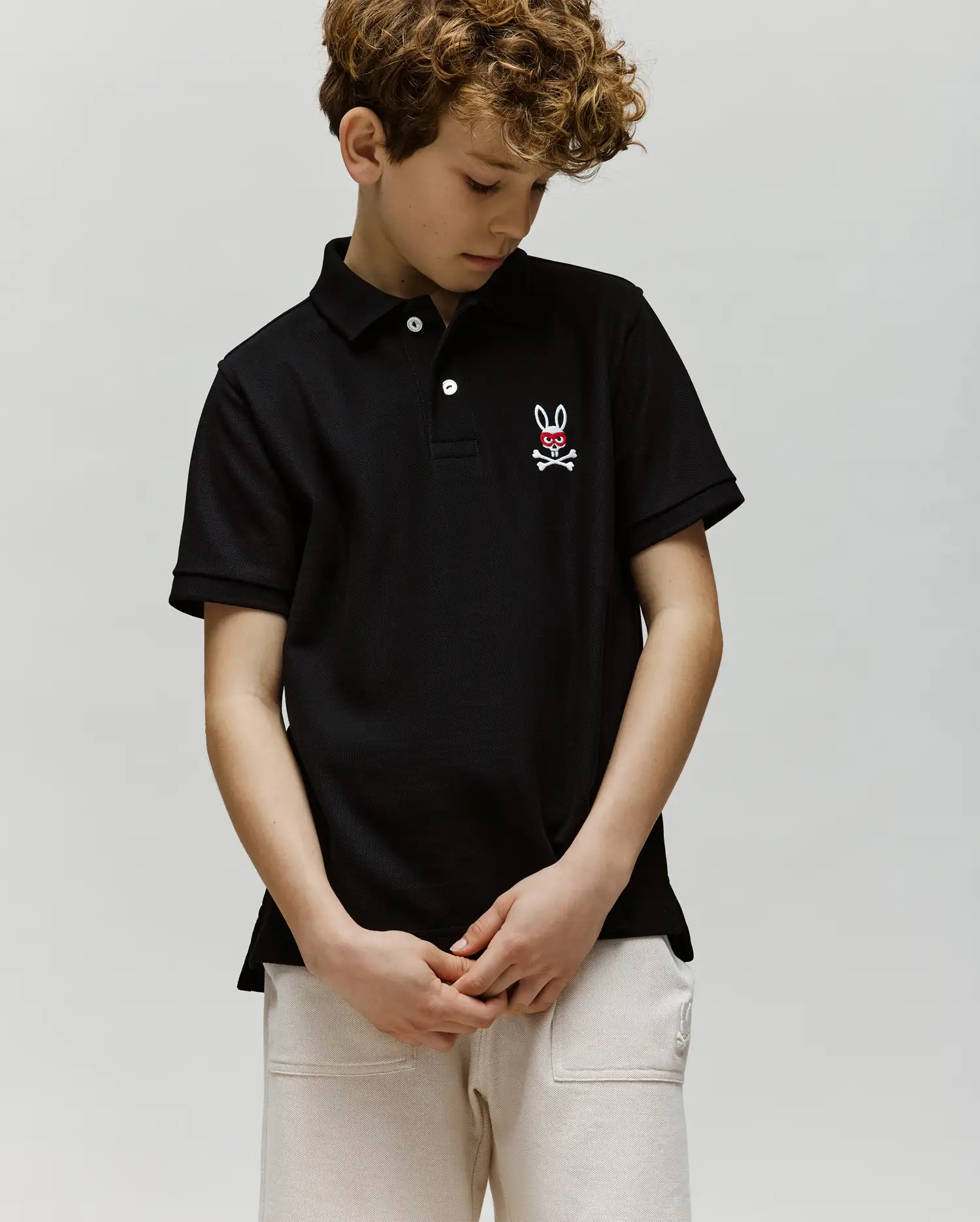KIDS MISCHIEF BUNNY PIQUE POLO - KT0100018