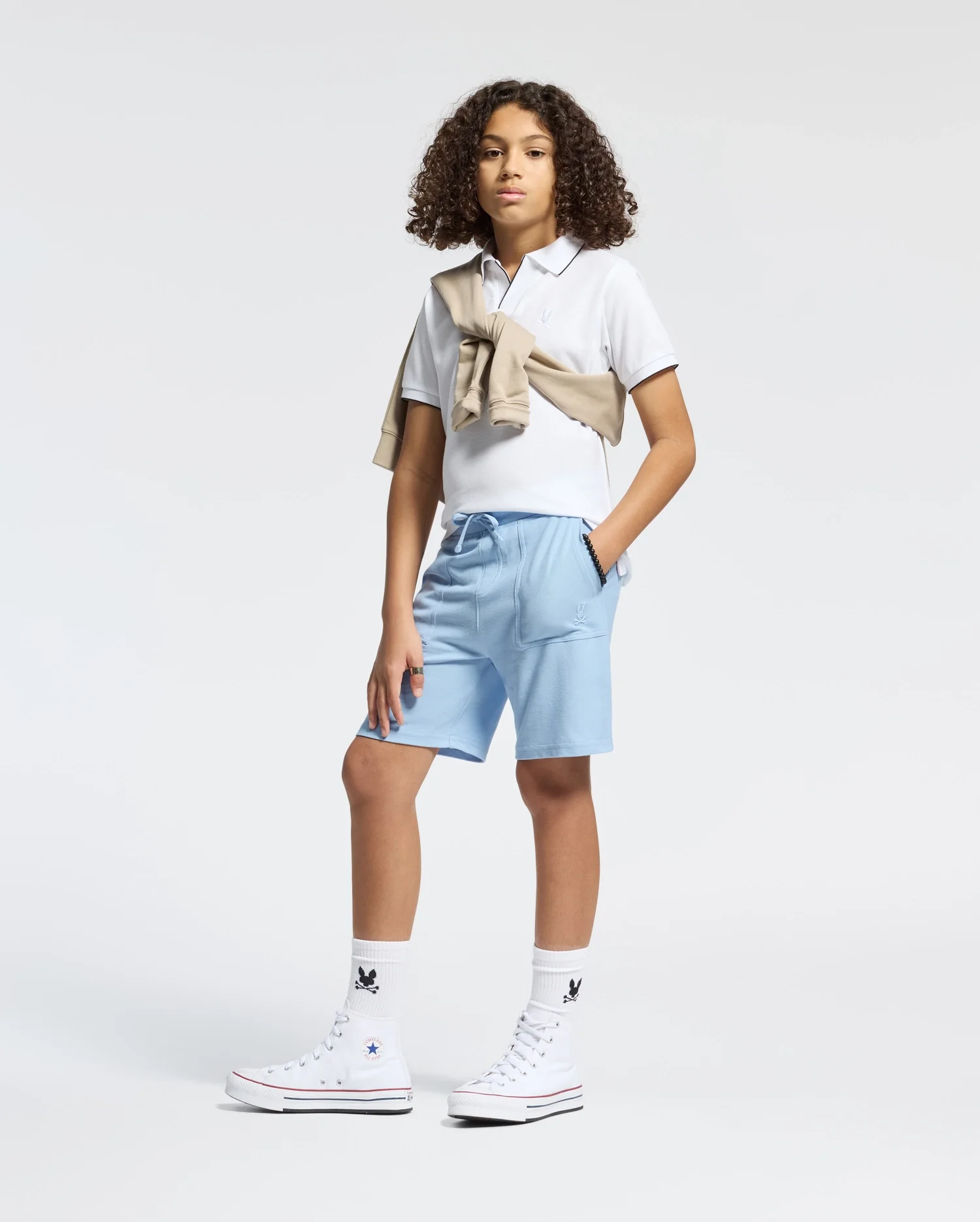 KIDS TAYLOR LIGHT PIQUE SWEATSHORT - B0R344F200 - Image 6