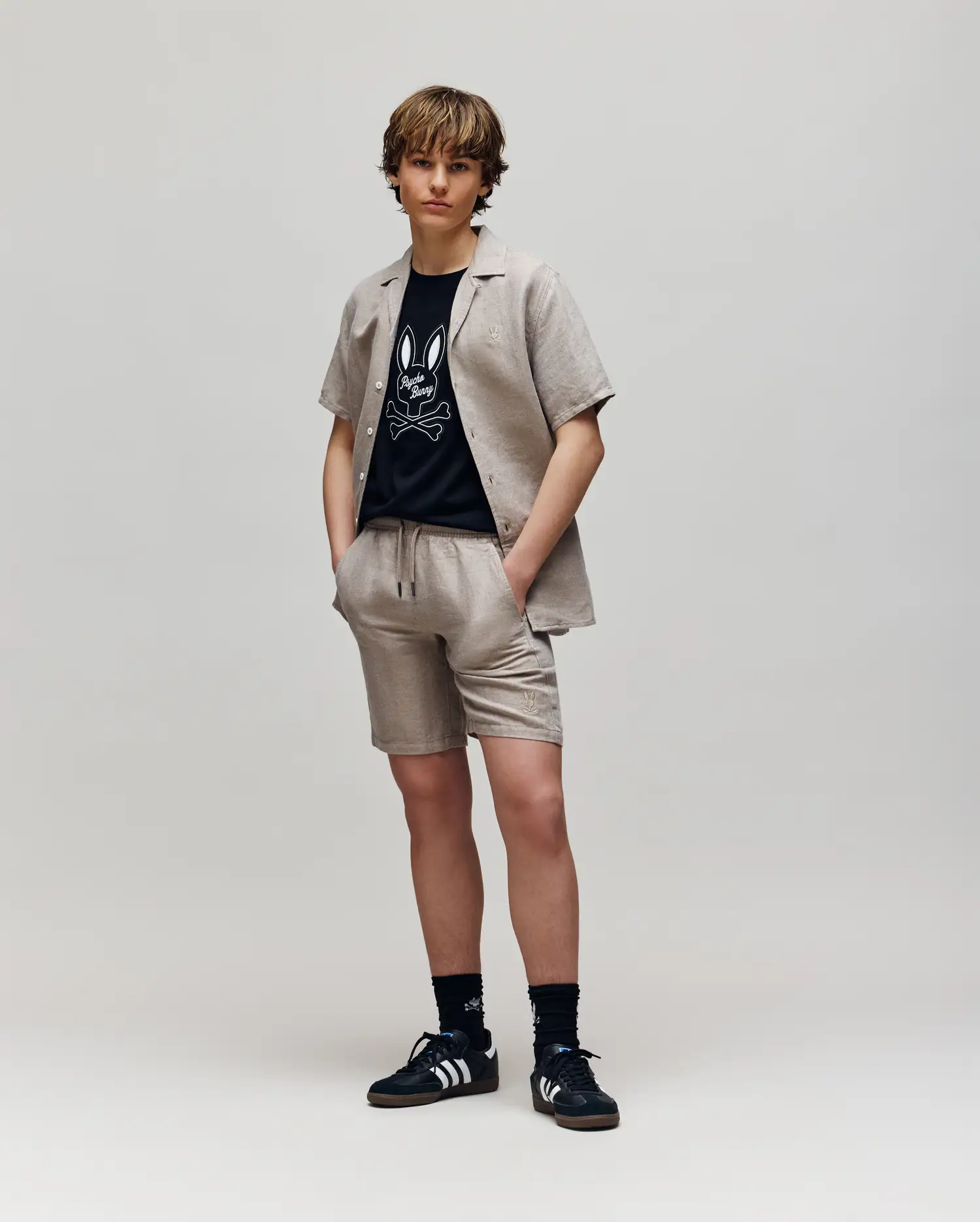 KIDS WINDCREST LINEN BLEND DRAWSTRING SHORT - B0R474C200 - Image 9