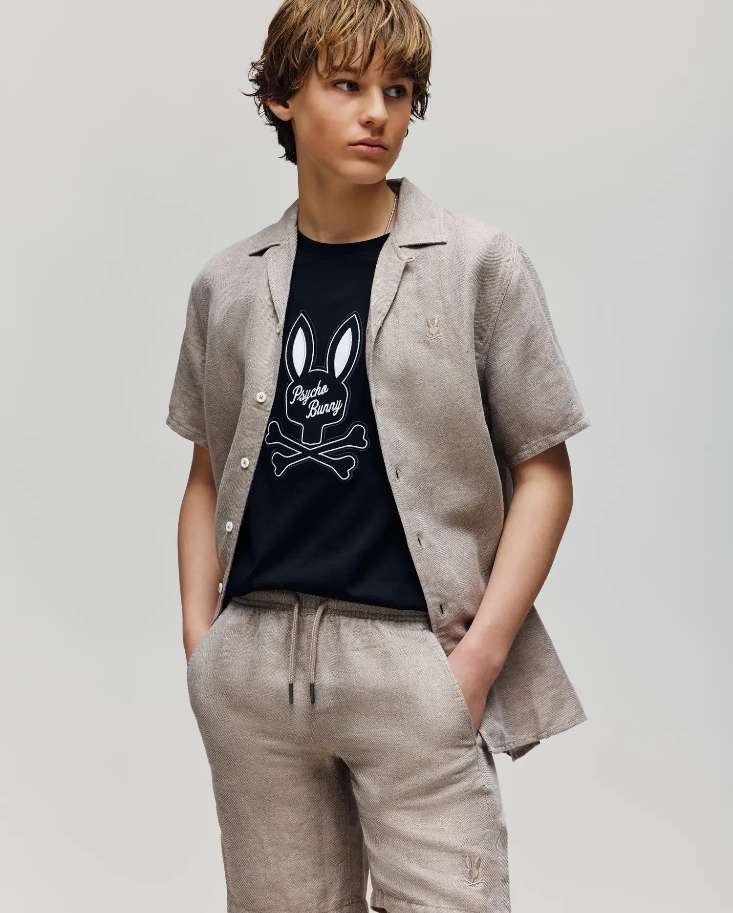KIDS WINDCREST LINEN BLEND SHORT SLEEVE SHIRT - B0Q148C200 - Image 4