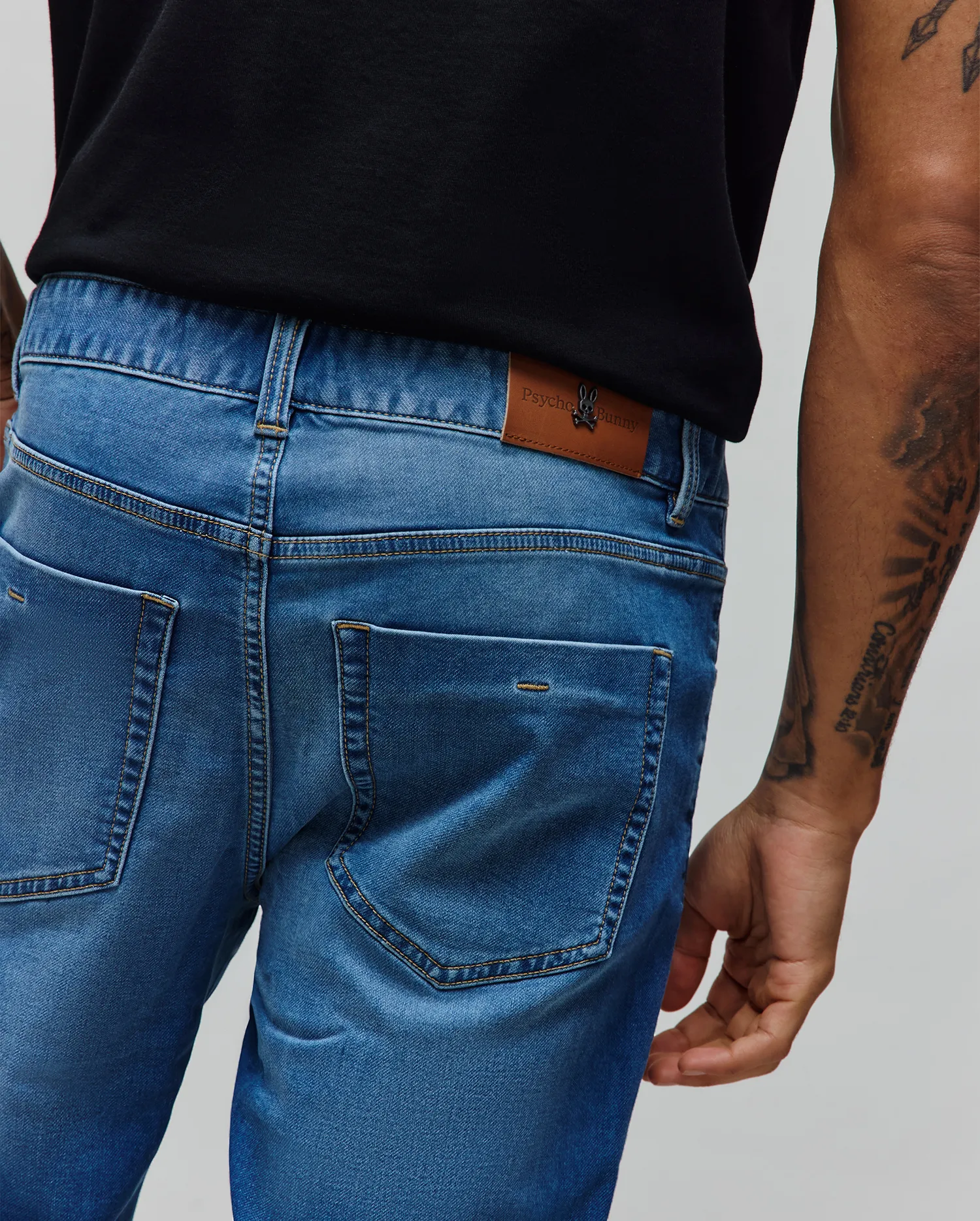 MENS ACE KNIT STRAIGHT LEG DENIM PANT - MB0600034 - Image 4