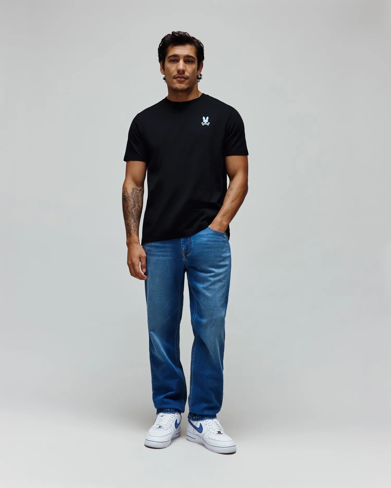 MENS ACE KNIT STRAIGHT LEG DENIM PANT - MB0600034 - Image 5