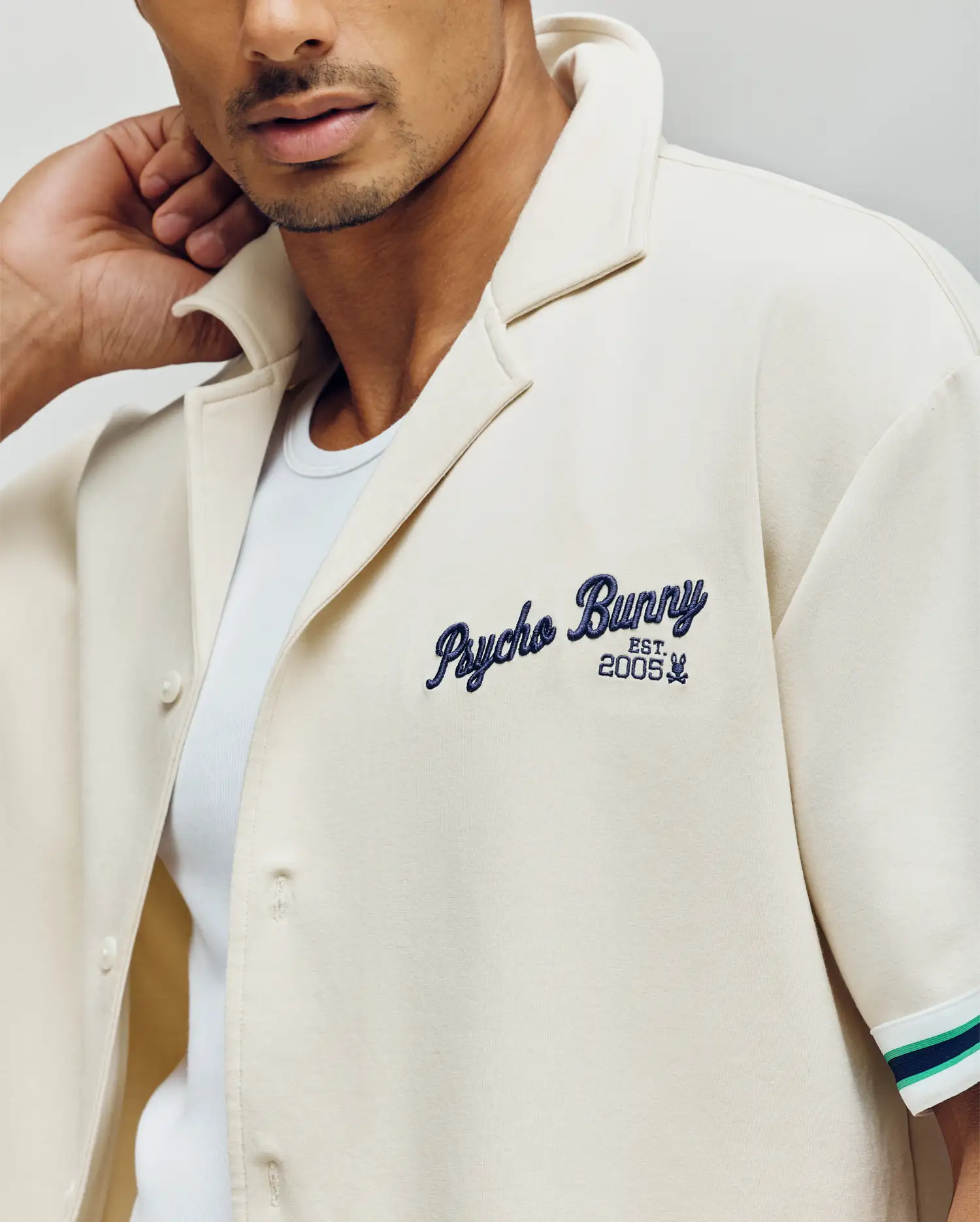 MENS BASIL TAPED CAMP COLLAR SHIRT - MT0500004 - Image 2