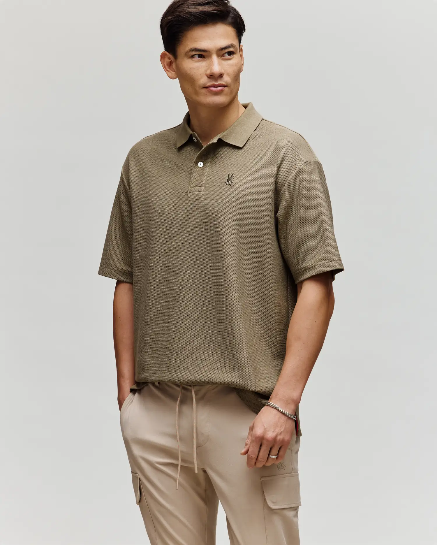 MENS BENNY OVERSIZED PIQUE POLO SHIRT - MT0100105