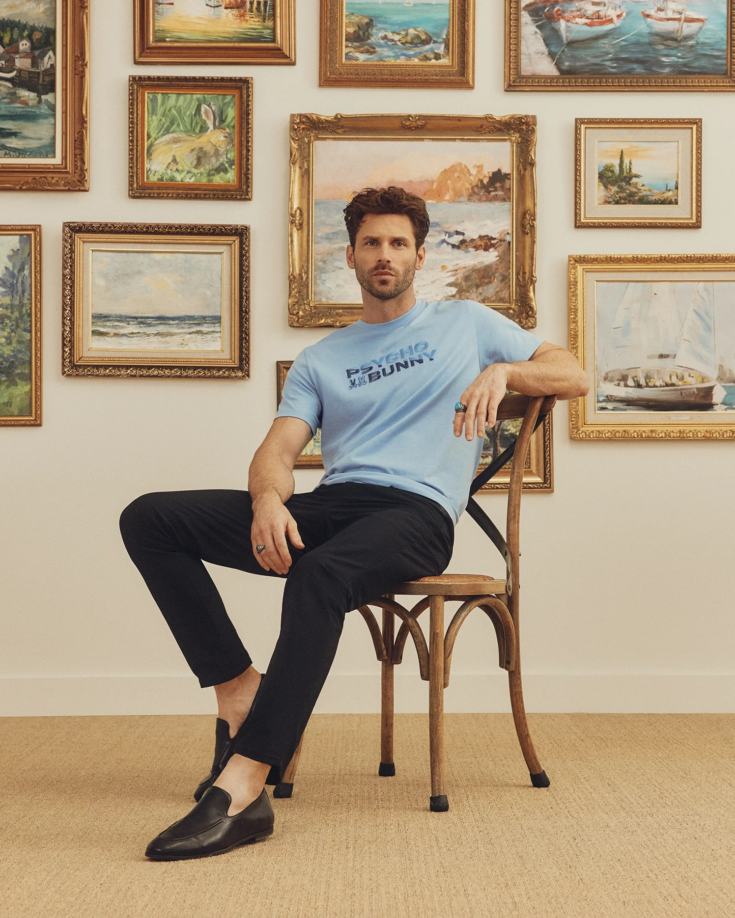 MENS BERNI EMBROIDERED WORDMARK GRAPHIC TEE - B6U417F200 - Image 2