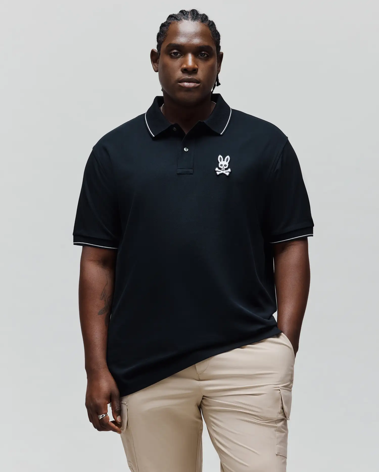 BIG AND TALL TATE BUNNY PIQUE POLO - BT0100015