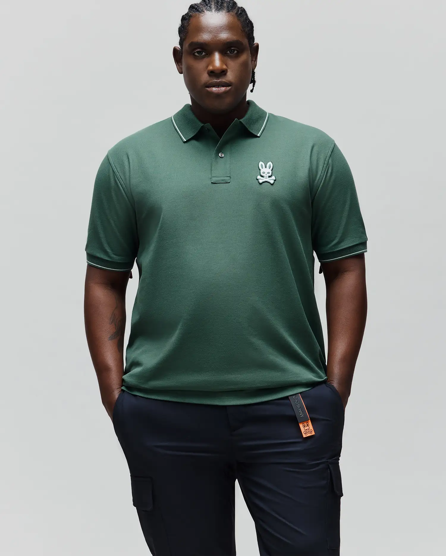 BIG AND TALL TATE BUNNY PIQUE POLO - BT0100015