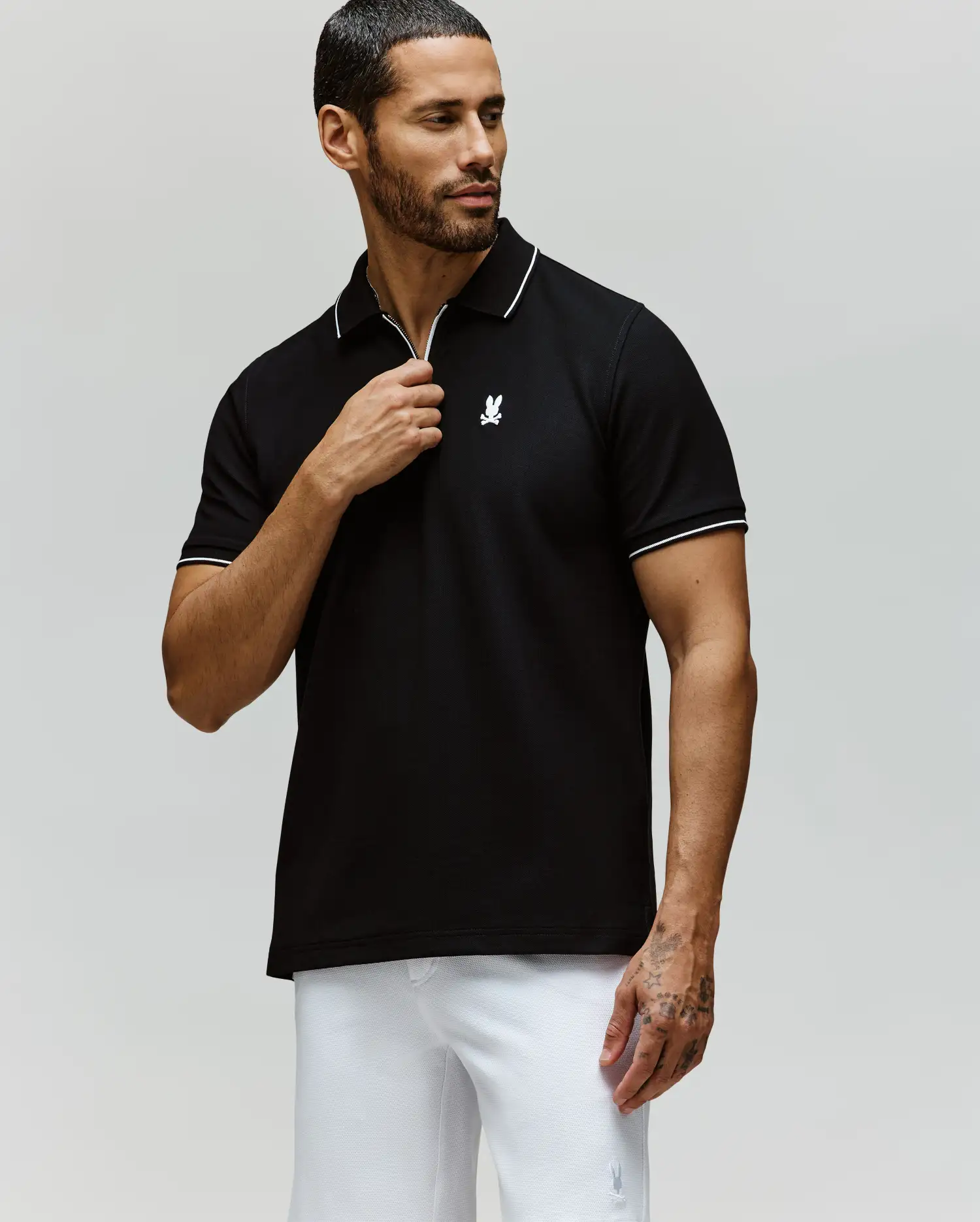 MENS DANE ZIP PIQUE POLO - MT0100103
