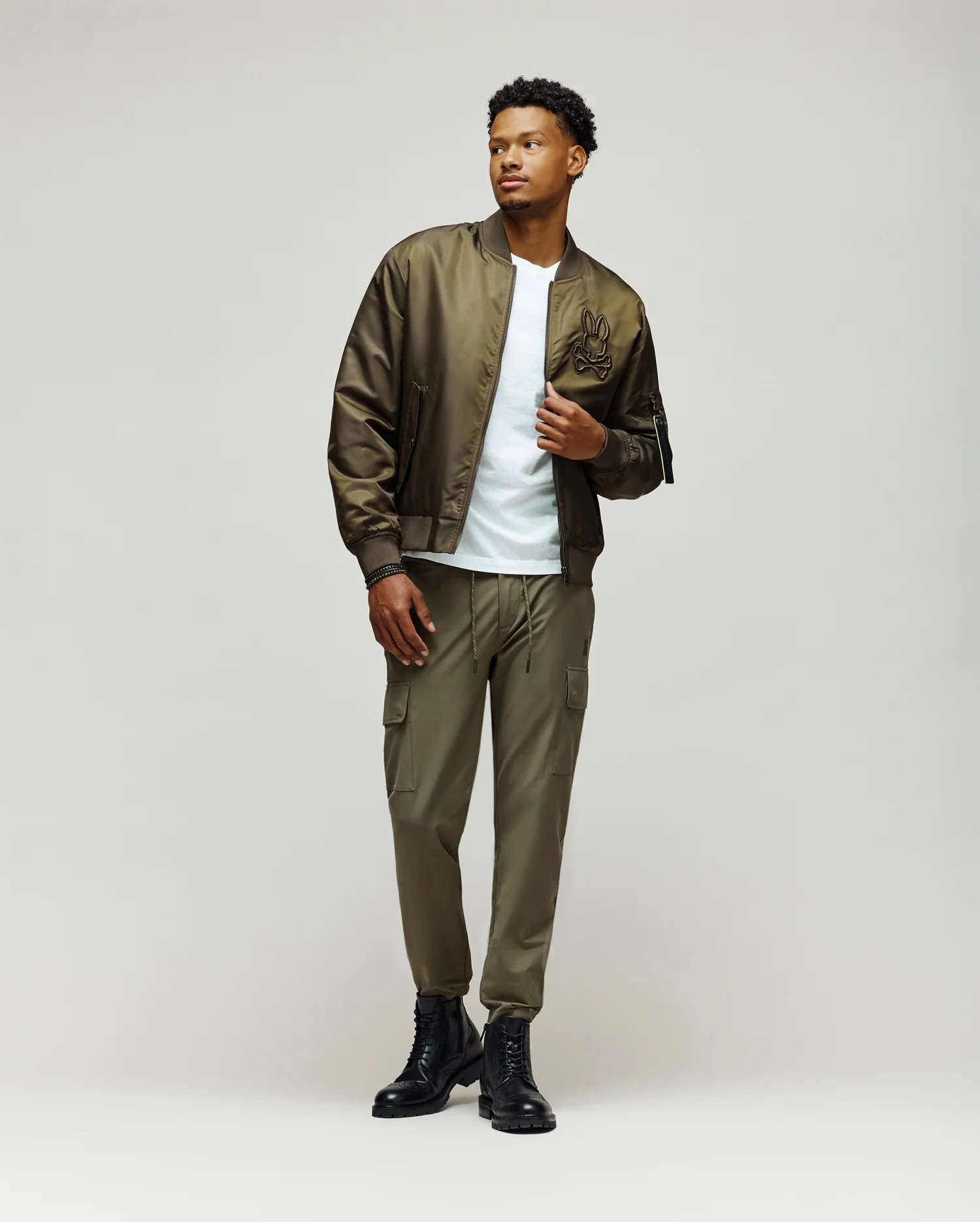 MENS DAVID OVERSIZED SATIN BOMBER - MO1100001 - Image 7