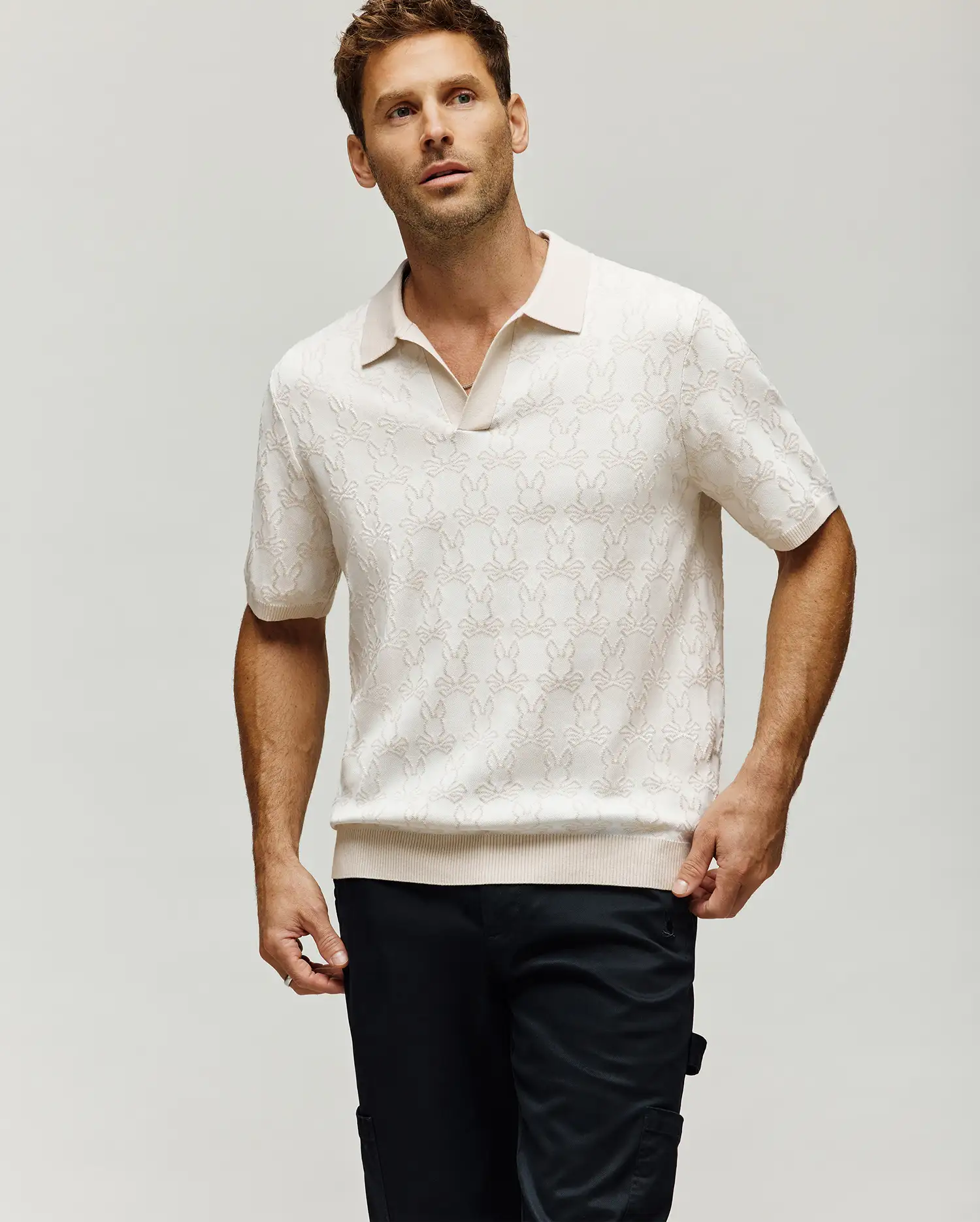 MENS ELDEN JOHNNY COLLAR POLO - MT0100157 - Image 3