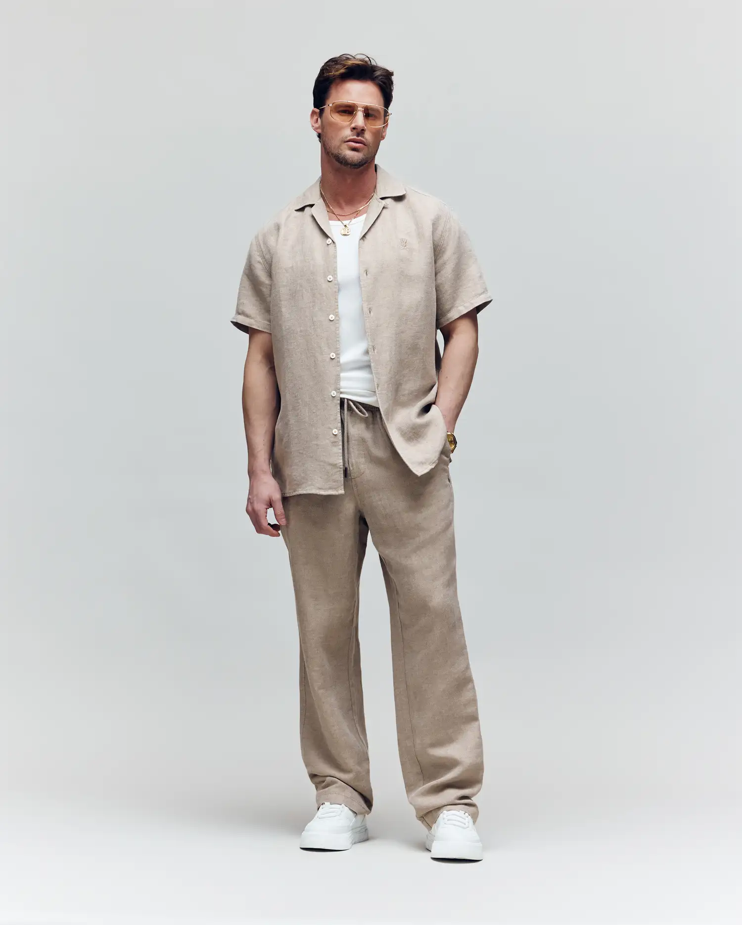 MENS FARRIS WIDE LEG LINEN PANT - MB0600007 - Image 4