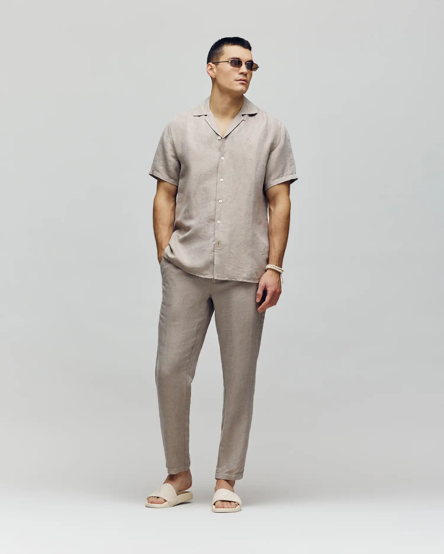 MENS FATE LINEN DRAWSTRING PANT - B6P471C200
