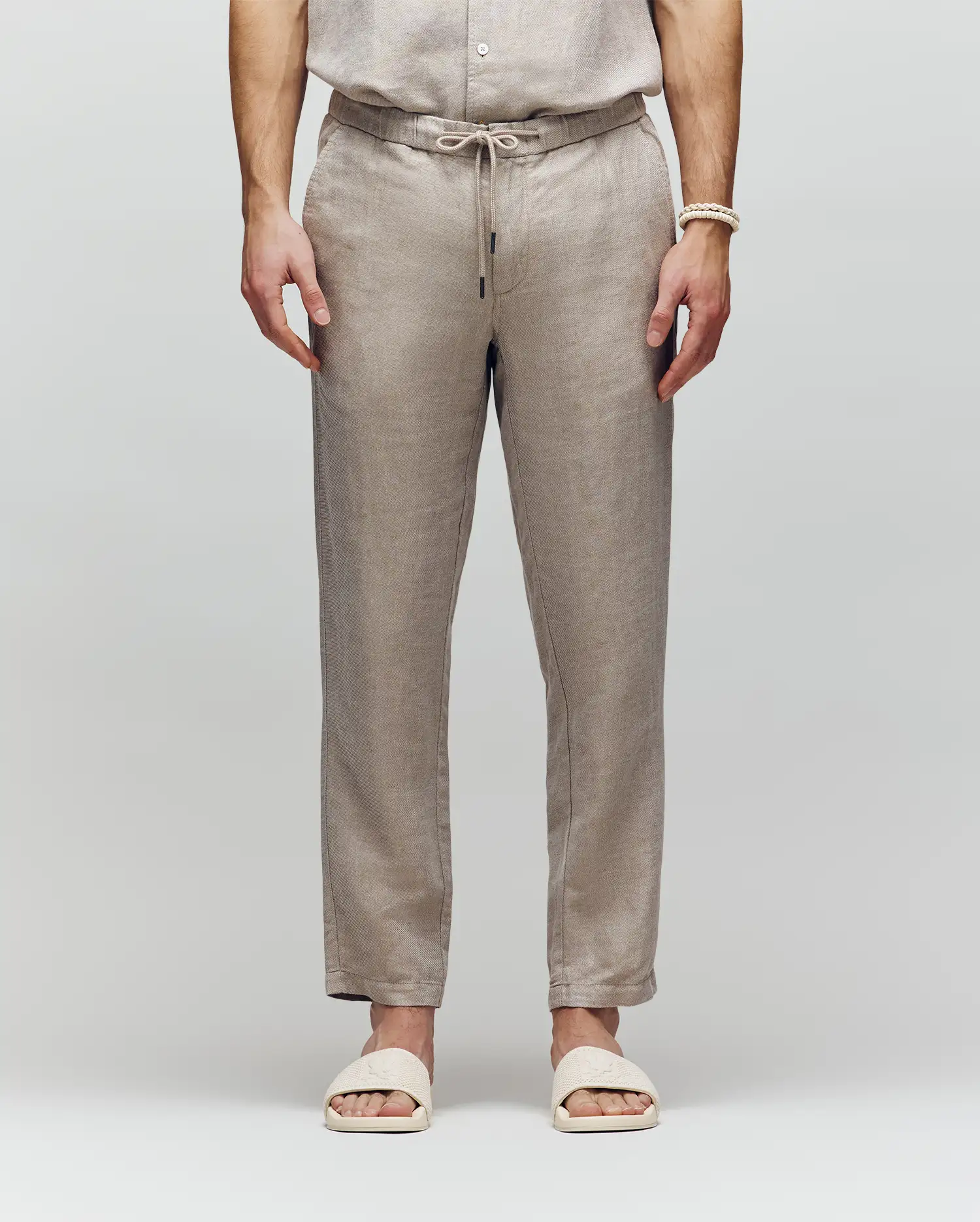 MENS FATE LINEN DRAWSTRING PANT - B6P471C200 - Image 2