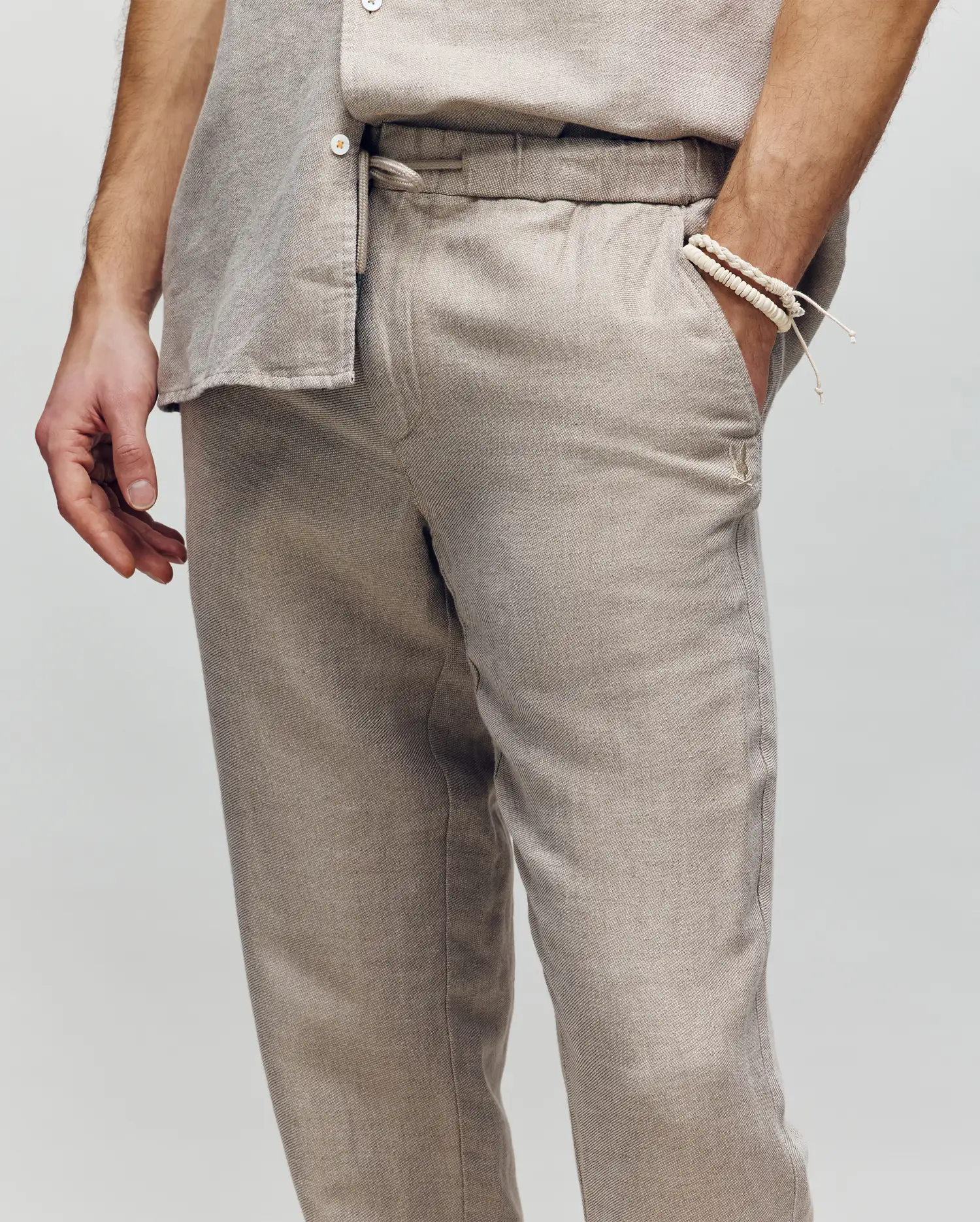 MENS FATE LINEN DRAWSTRING PANT - B6P471C200 - Image 4