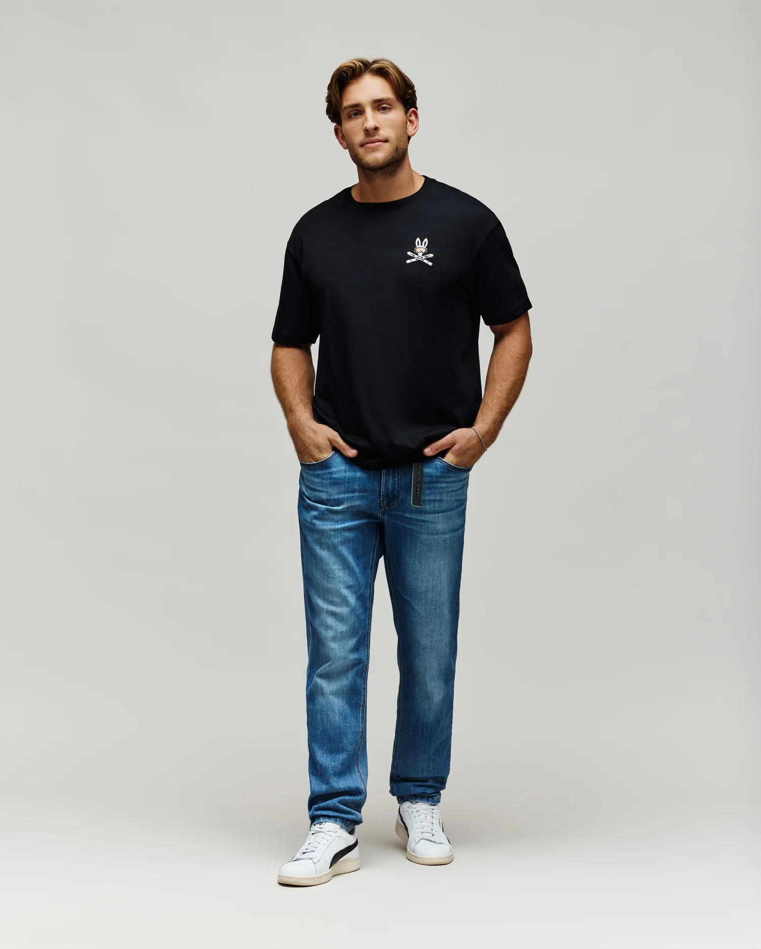 MENS INDIGO OVERSIZED FIT TEE - MT0200262 - Image 5