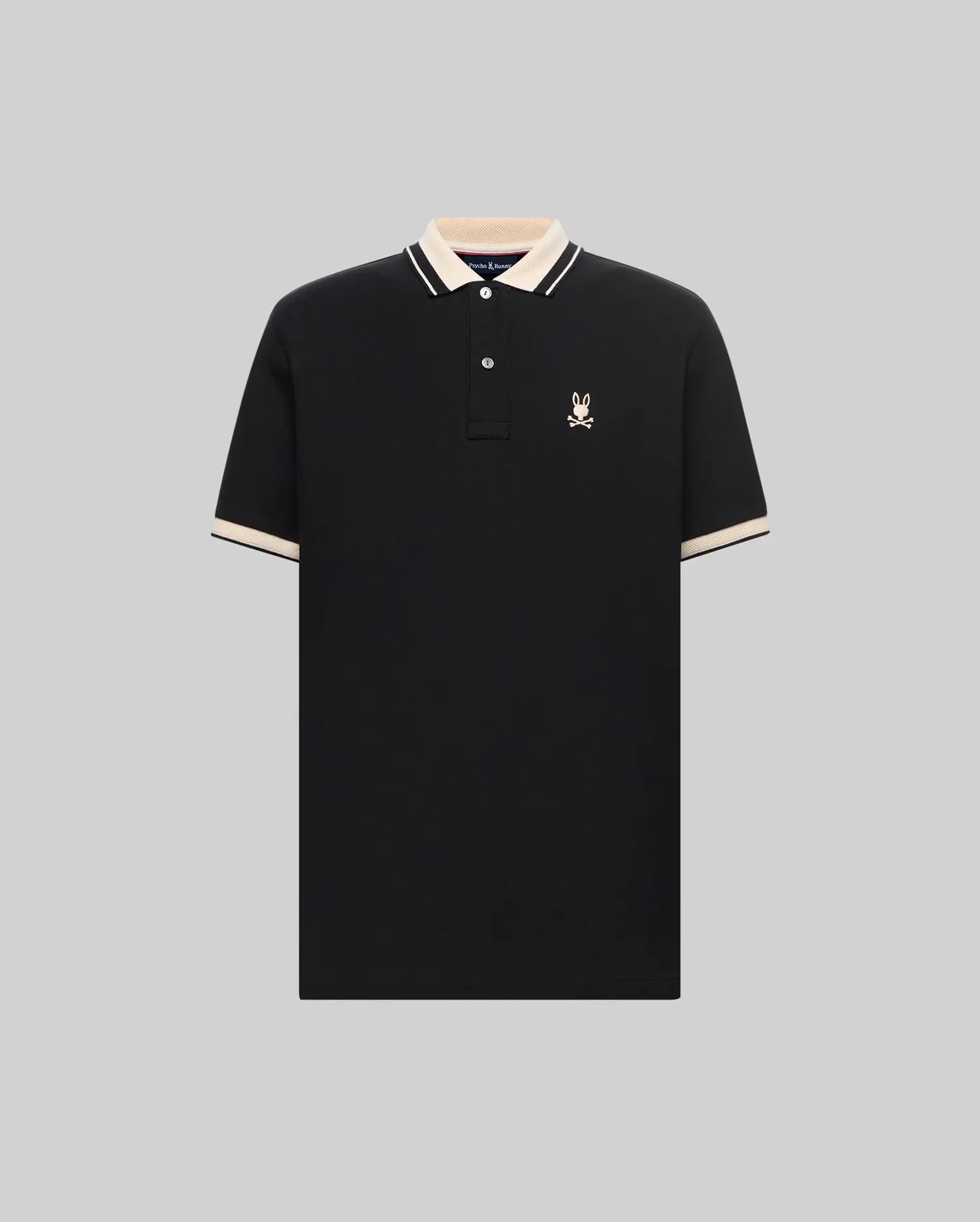 MENS INDIGO TEXTURED COLLAR PIQUE POLO - MT0100082 - Image 5