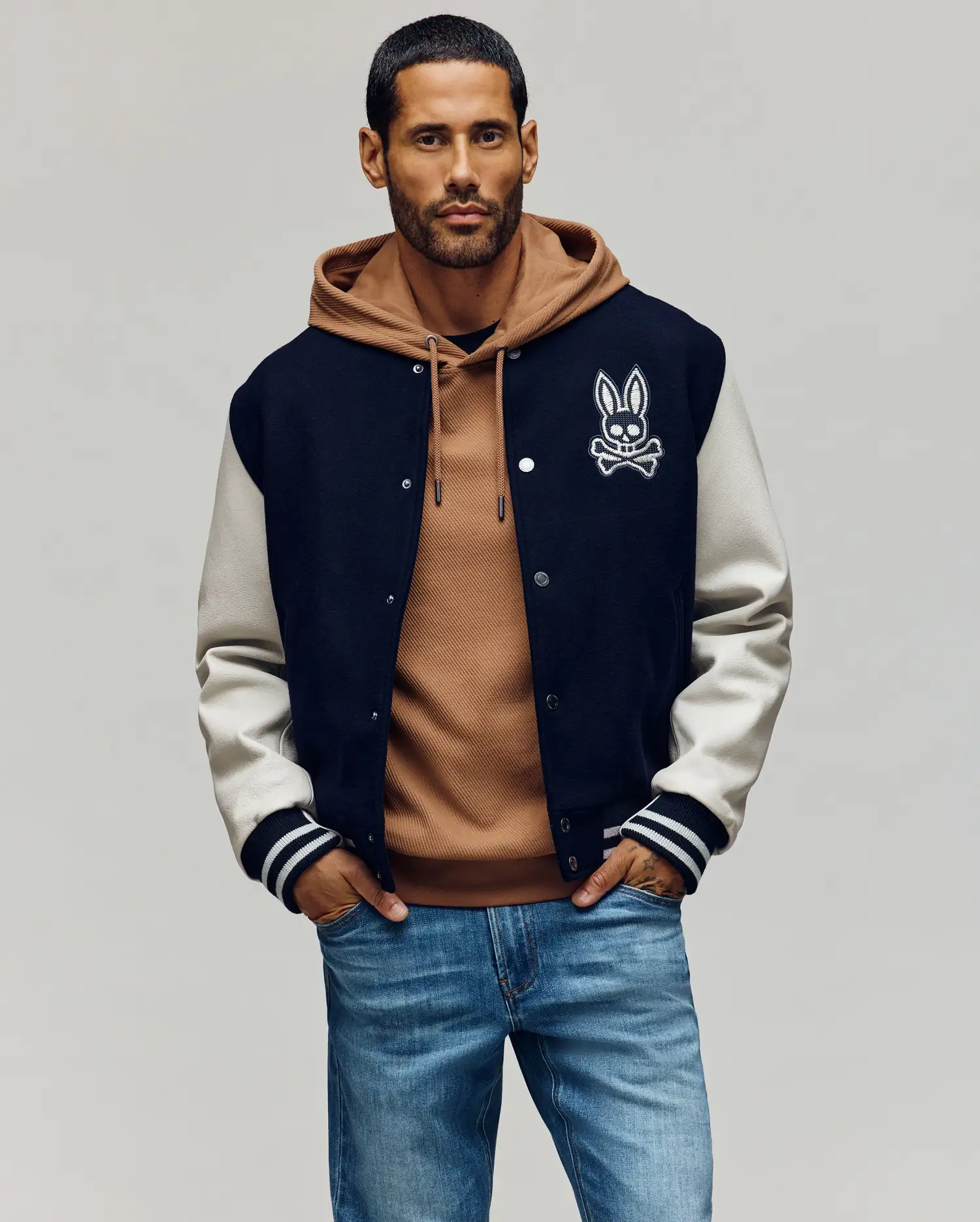MENS JACOB LEATHER BOMBER - MO1100016 - Image 4