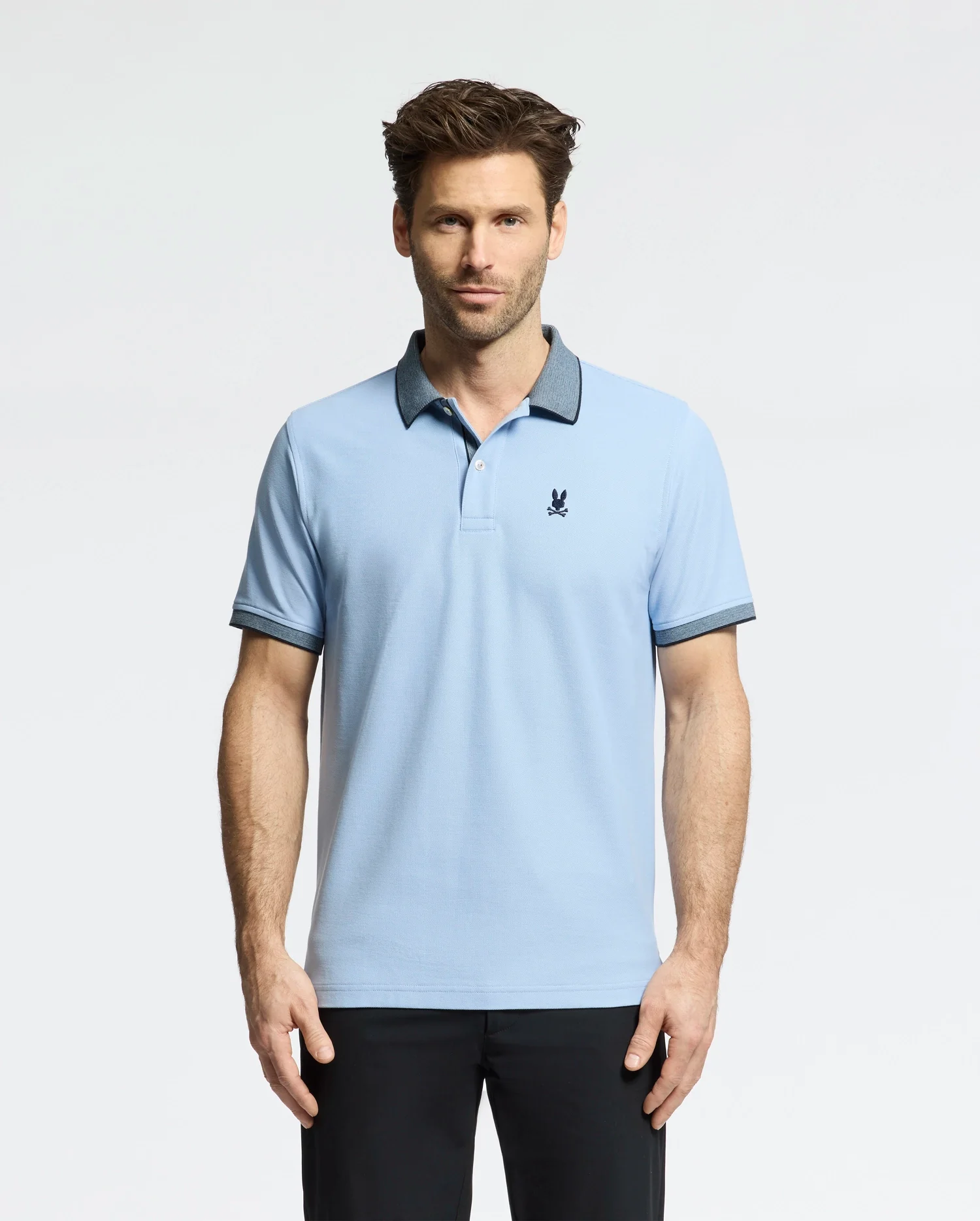 MENS JONAS MICRO STRIPE COLLAR PIQUE POLO - B6K583F200
