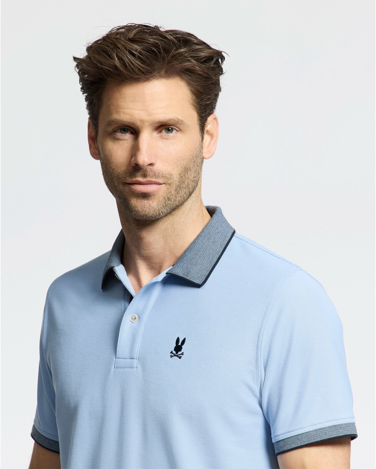 MENS JONAS MICRO STRIPE COLLAR PIQUE POLO - B6K583F200 - Image 2