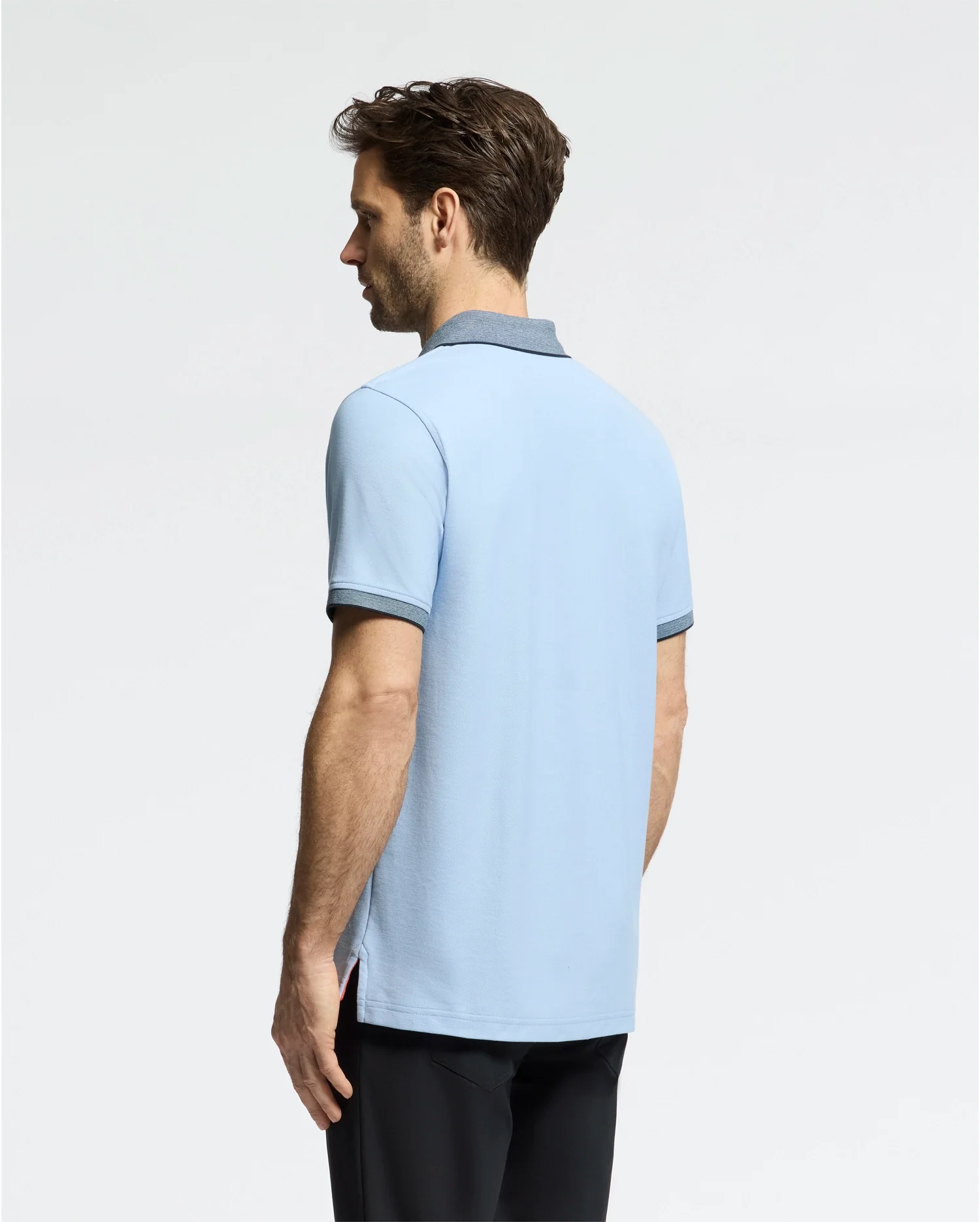 MENS JONAS MICRO STRIPE COLLAR PIQUE POLO - B6K583F200 - Image 5