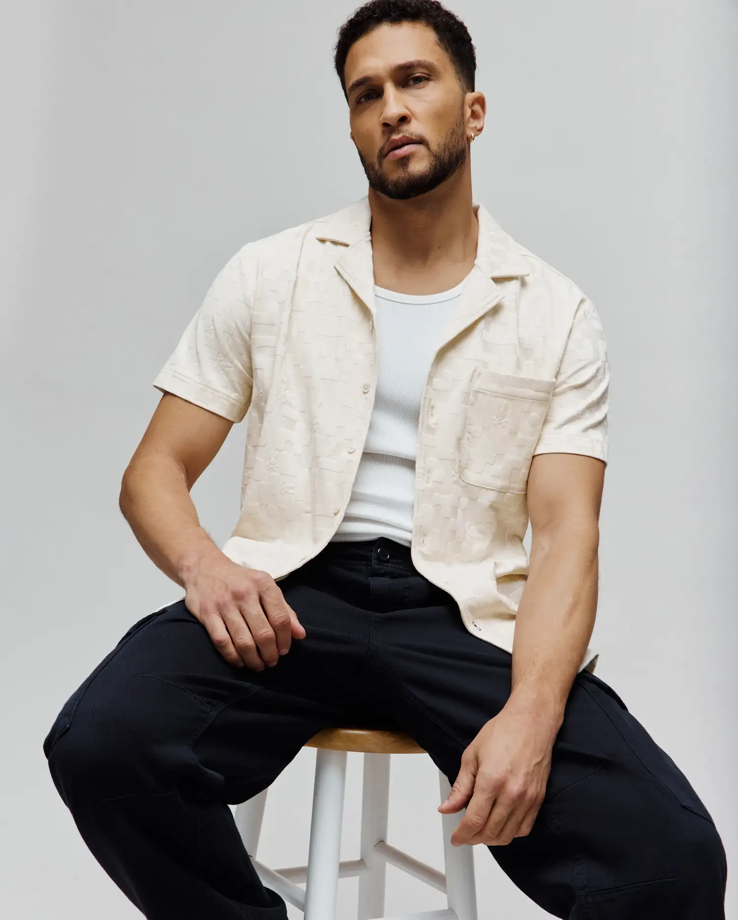 MENS JOSH JACQUARD SHIRT - MT0300071