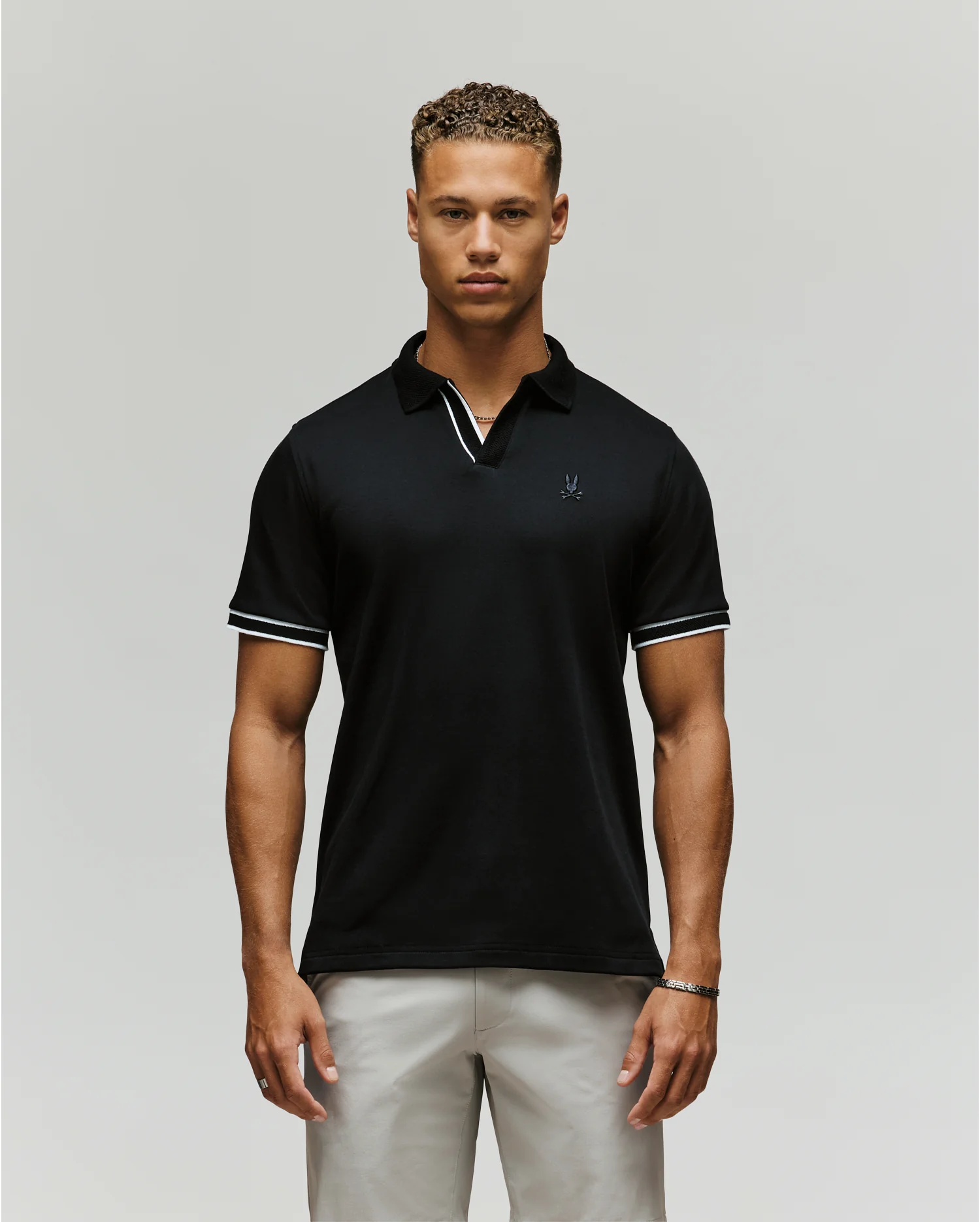 MENS KENDELL INTERLOCK JOHNNY COLLAR POLO - MT0100015