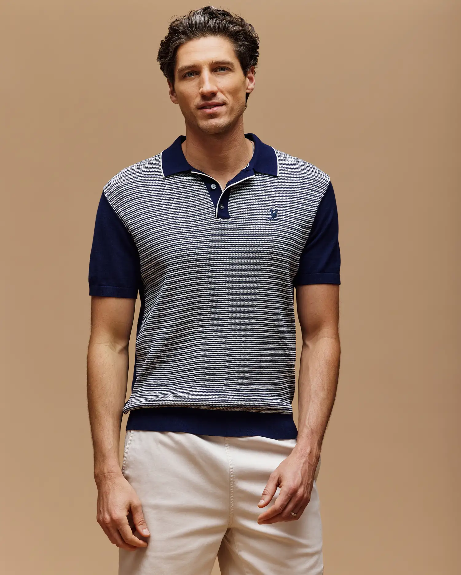 MENS KENNY STRIPED KNIT POLO - MT0400003 - Image 4