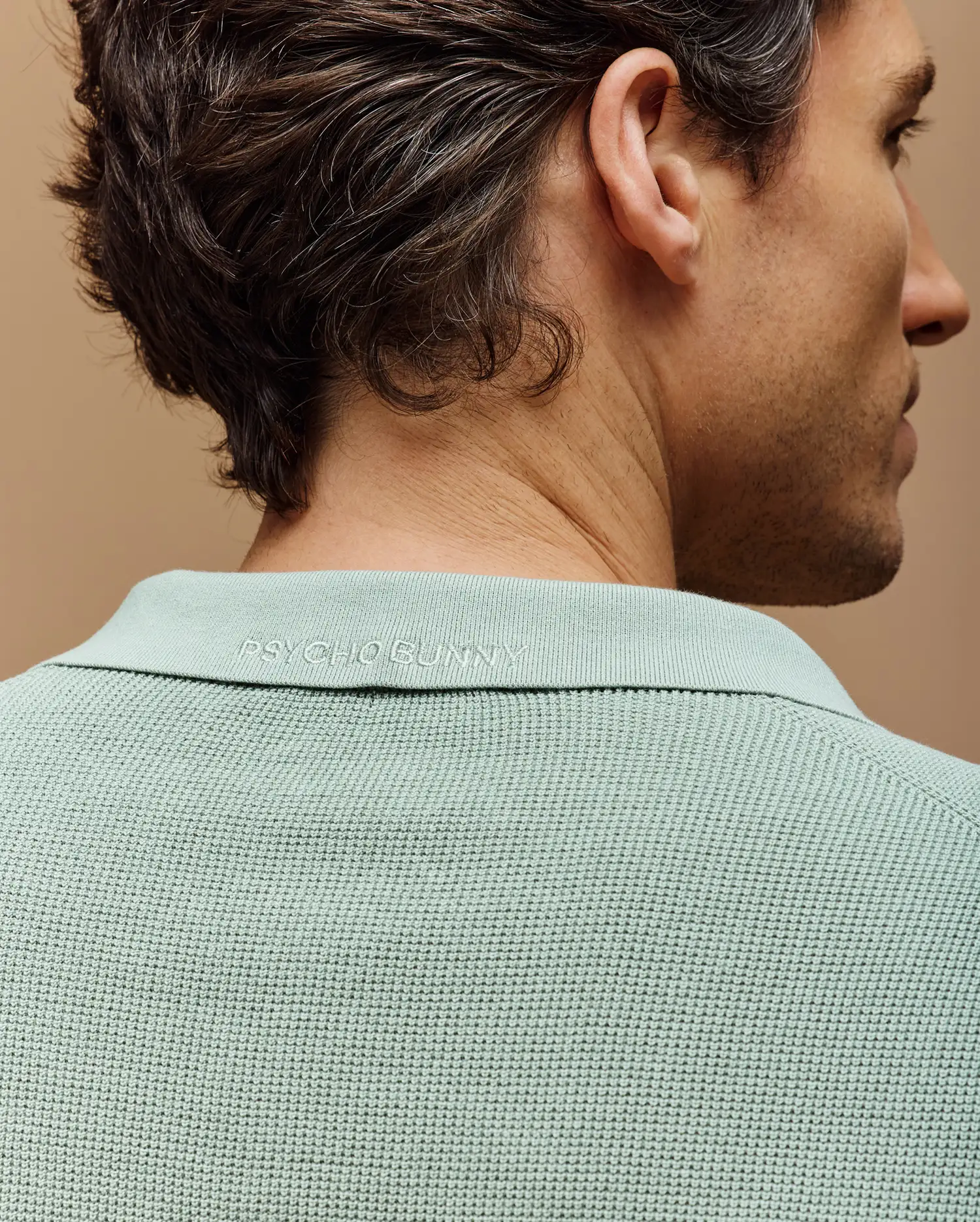 MENS LEETON JOHNNY COLLAR KNIT POLO - B6E562F200 - Image 3
