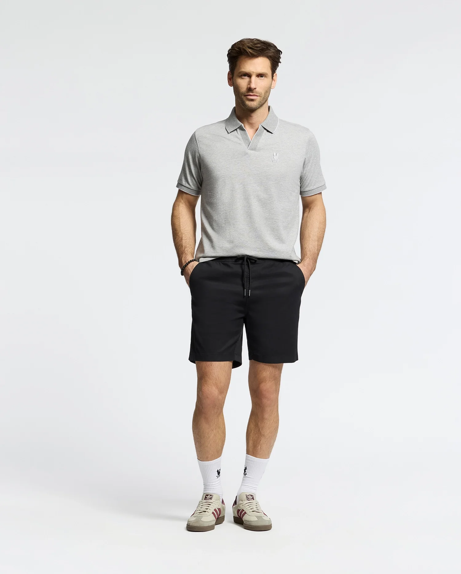MENS MACKAY JACQUARD JOHNNY COLLAR POLO - B6K408F200 - Image 6