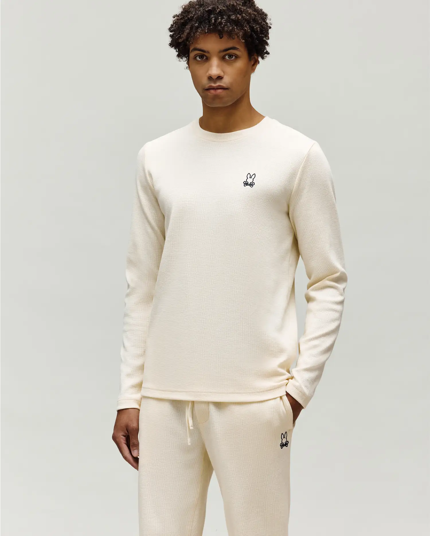 MENS NOE WAFFLE LOUNGE LONG SLEEVE TEE - MO1400026 - Image 3