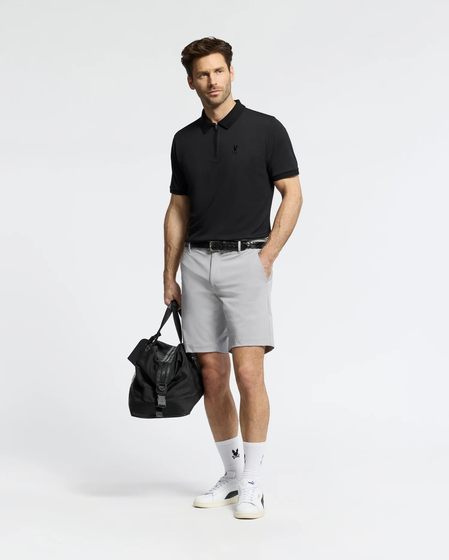 MENS TREVOR PERFORMANCE PIQUE ZIP UP POLO - B6K557F200 - Image 6