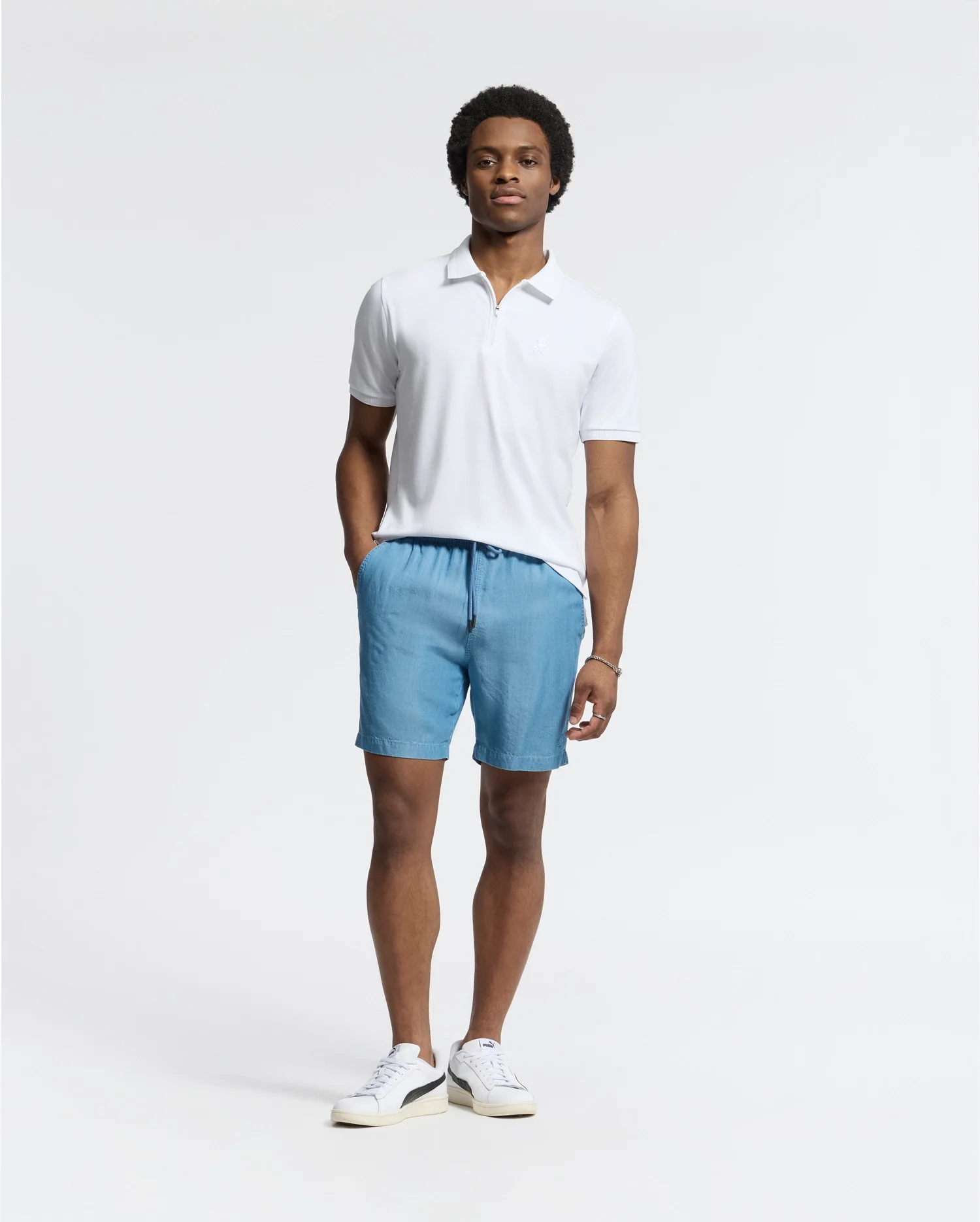 MENS TREVOR PERFORMANCE PIQUE ZIP UP POLO - B6K557F200 - Image 6