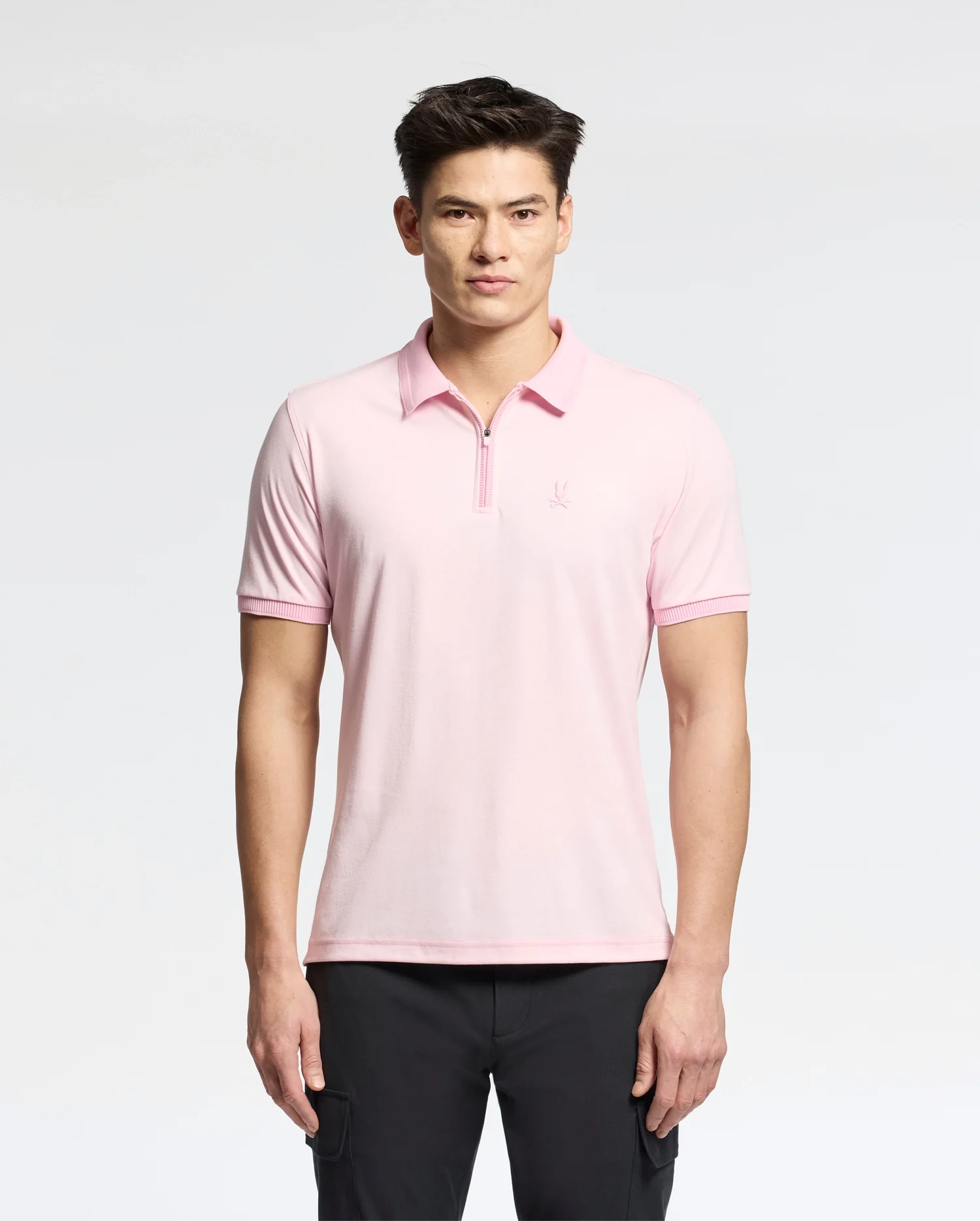 MENS TREVOR PERFORMANCE PIQUE ZIP UP POLO - B6K557F200