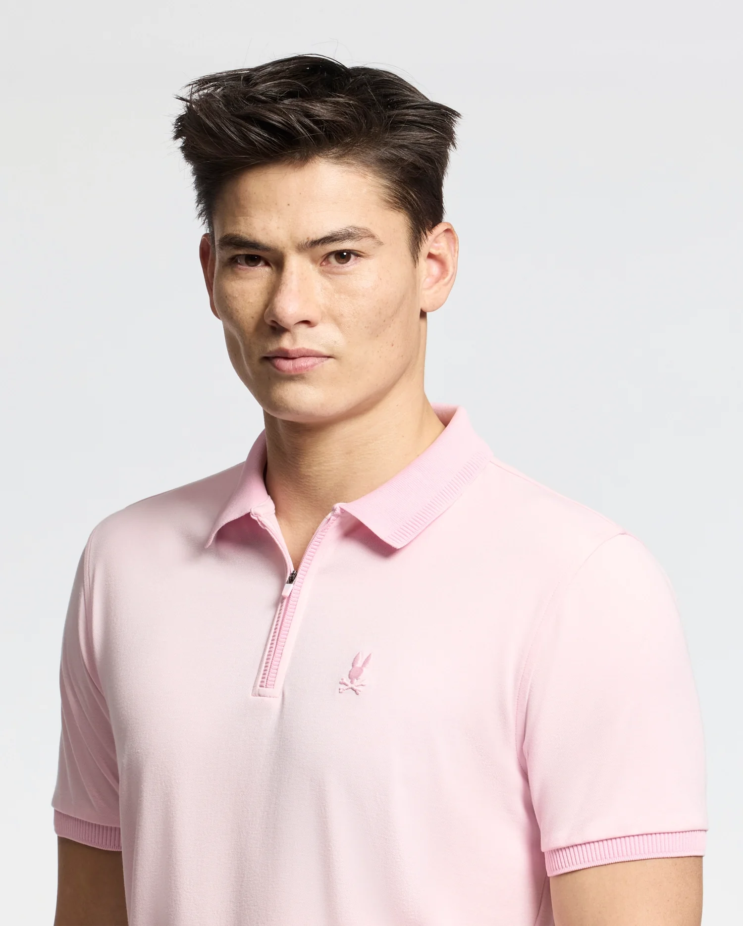 MENS TREVOR PERFORMANCE PIQUE ZIP UP POLO - B6K557F200 - Image 2