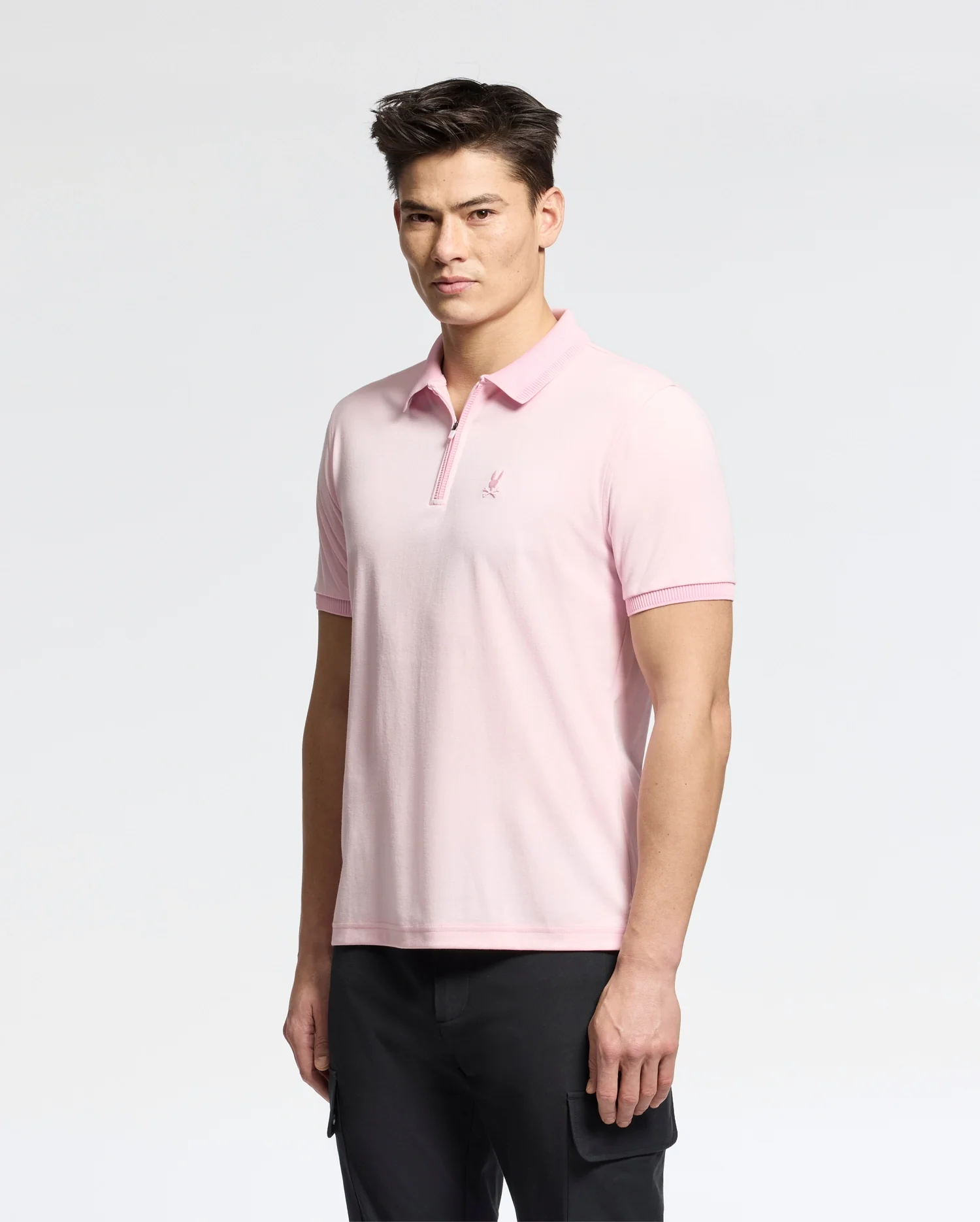 MENS TREVOR PERFORMANCE PIQUE ZIP UP POLO - B6K557F200 - Image 5