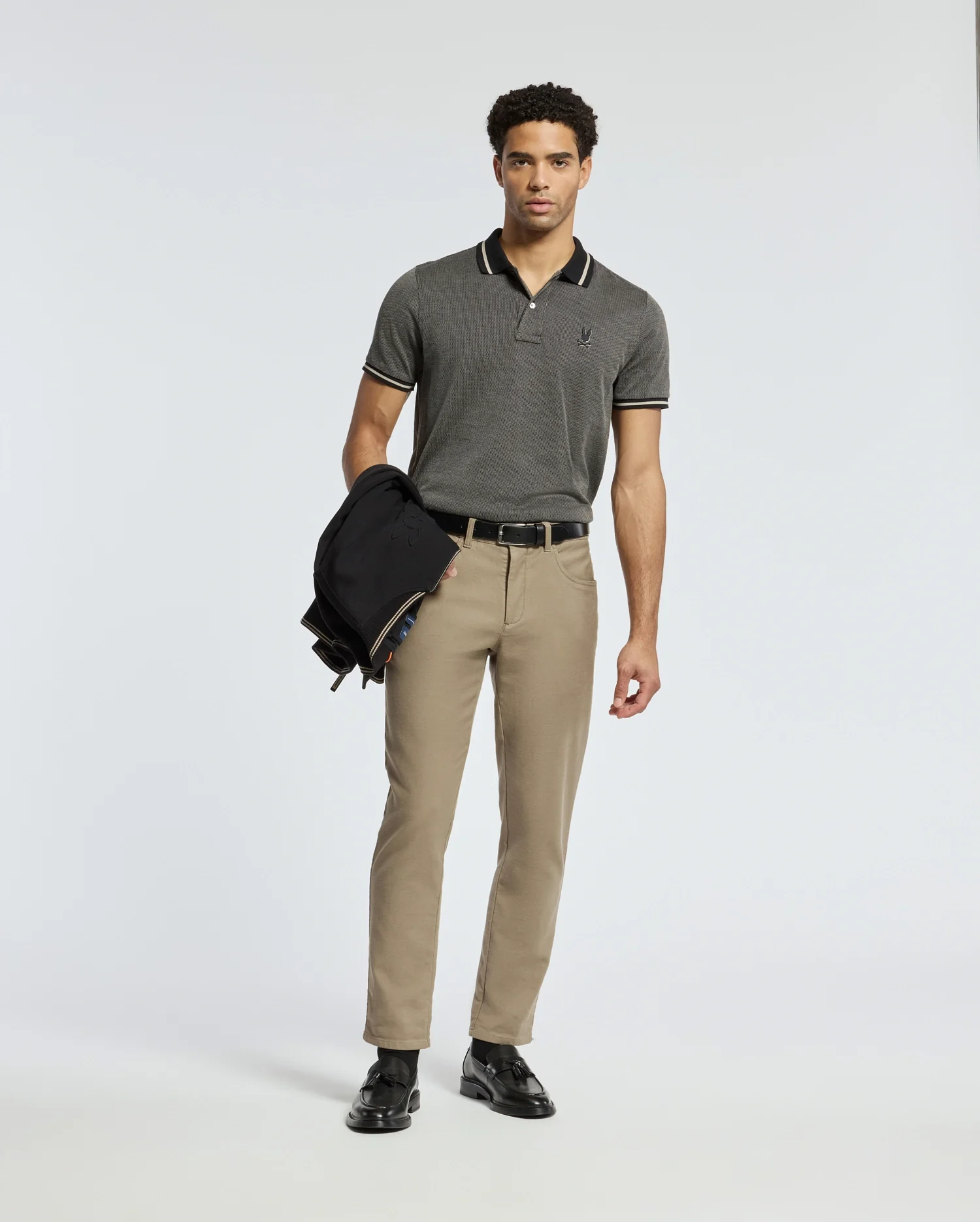 MENS WARSAW JACQUARD PIQUE POLO - B6K901E200 - Image 8