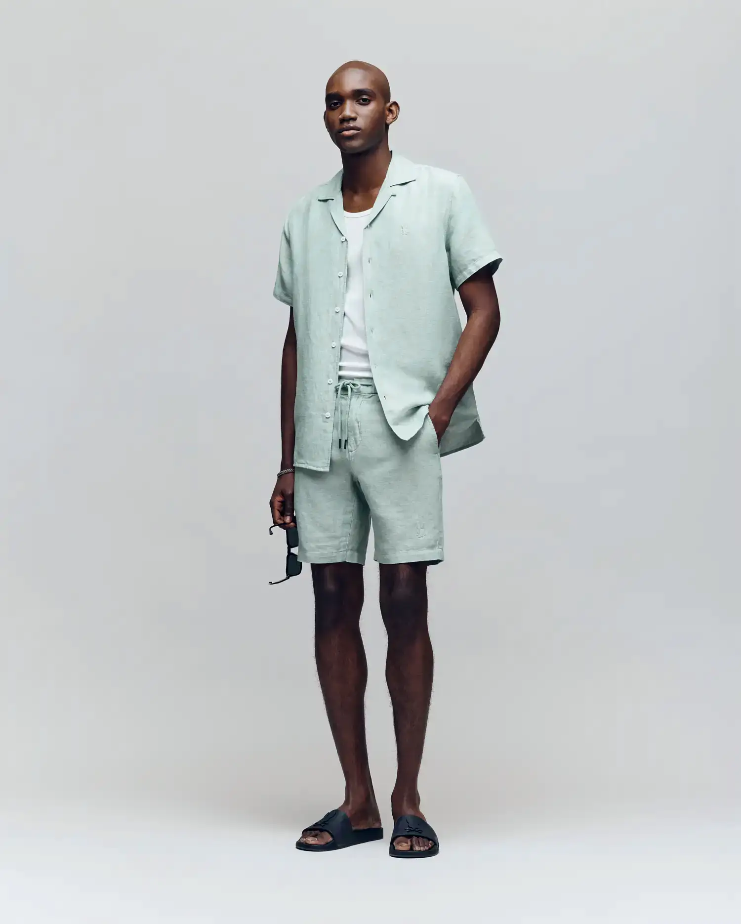 MENS WINDCREST LINEN BLEND DRAWSTRING SHORT - B6R474C200 - Image 4