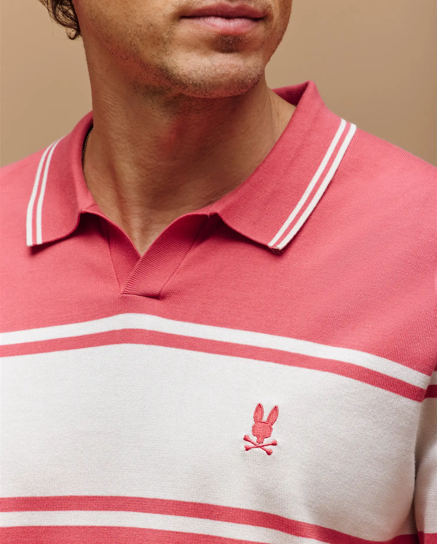 MENS ZAVIAN STRIPE KNIT POLO - MT0400055 - Image 2
